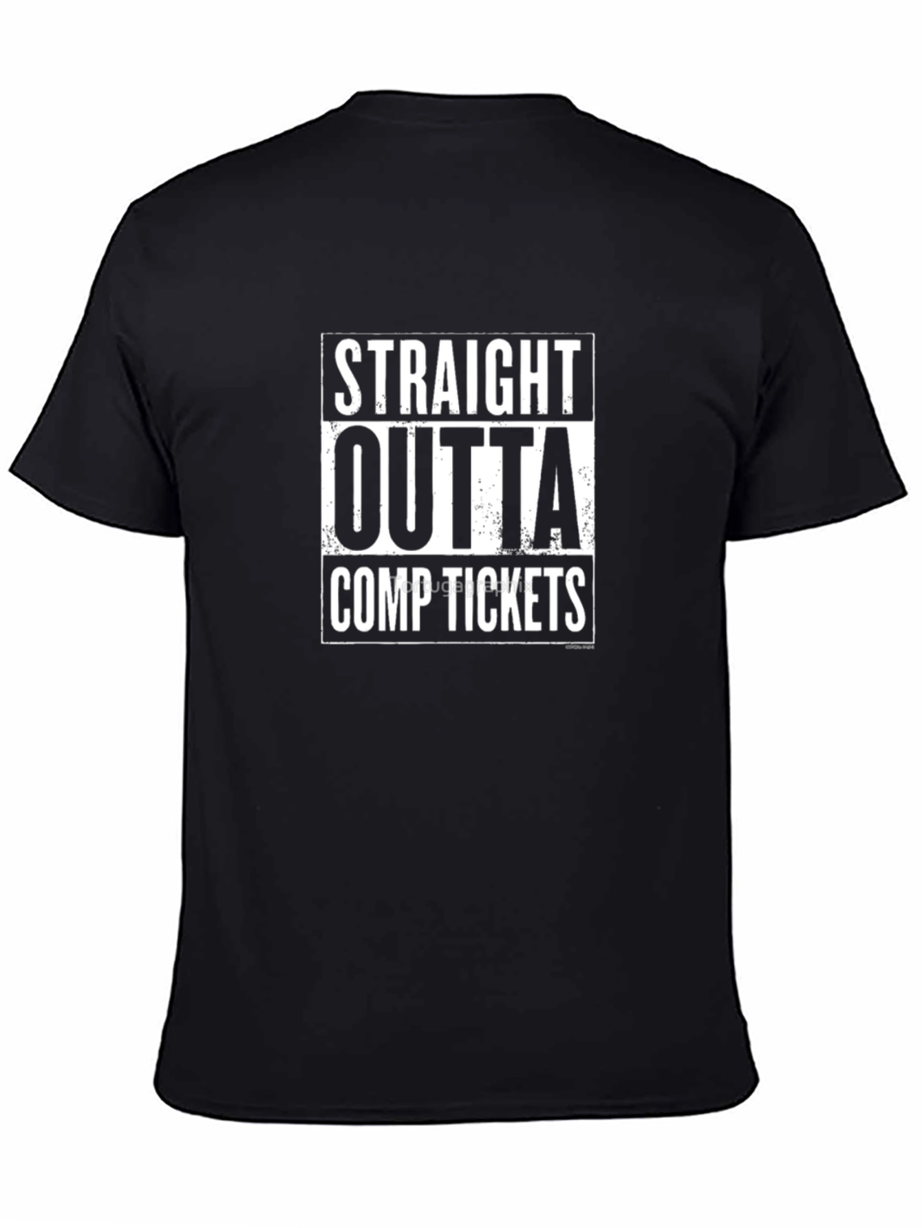 Straight Outta Comp Tickets Black Graphic T-Shirt