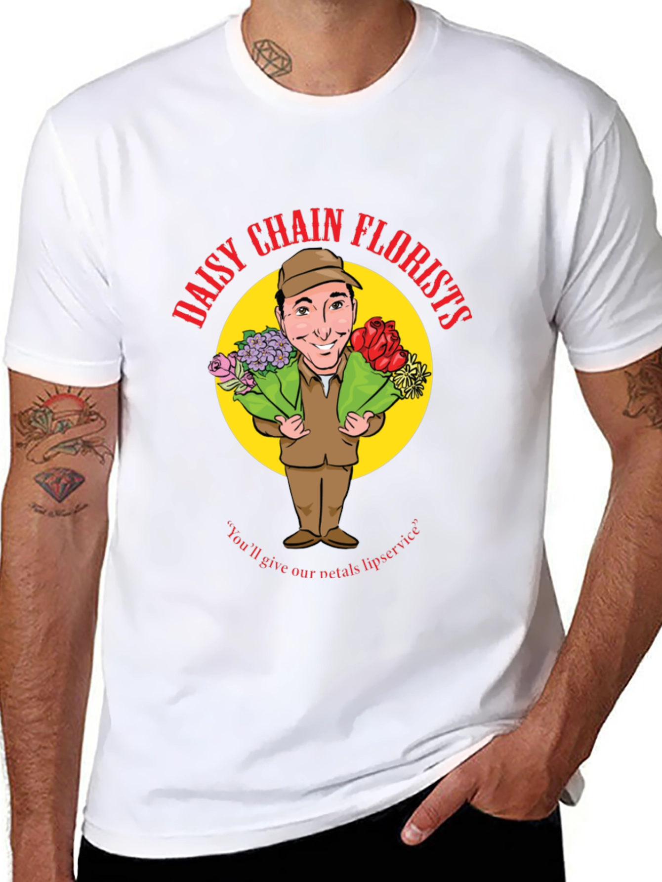 Daisy Chain Florists Black Graphic T-Shirt