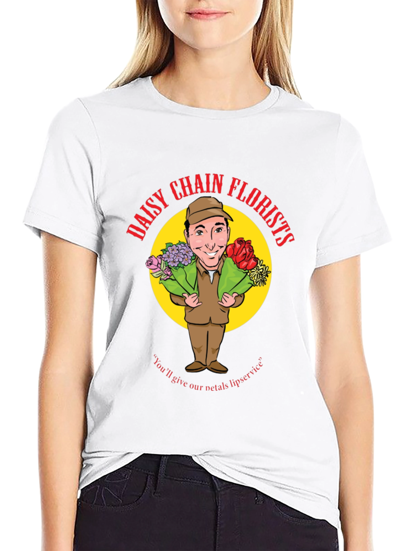 Daisy Chain Florists Black Graphic T-Shirt