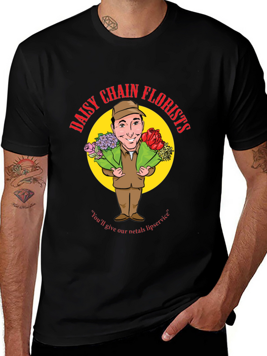 Daisy Chain Florists Black Graphic T-Shirt