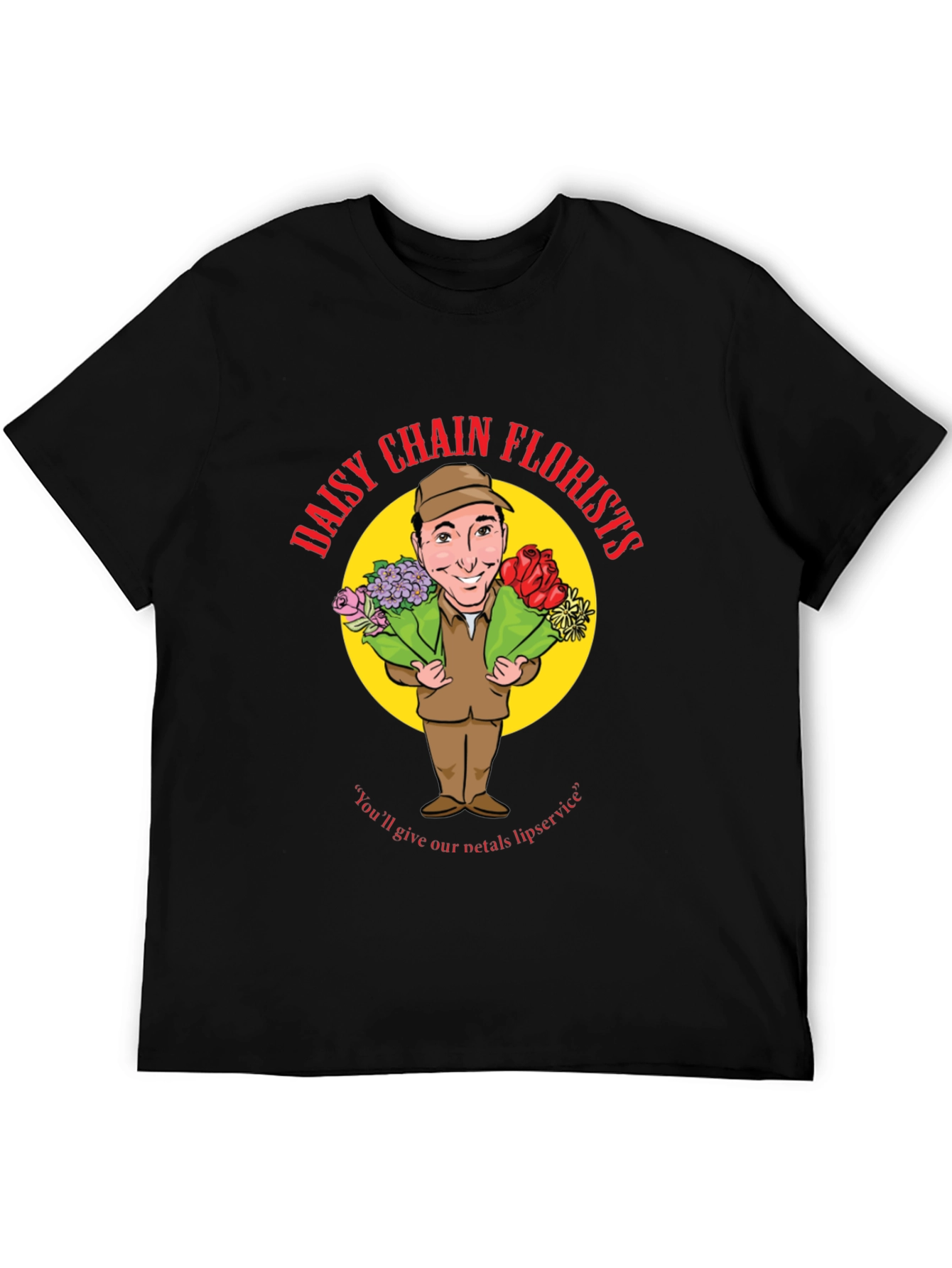 Daisy Chain Florists Black Graphic T-Shirt