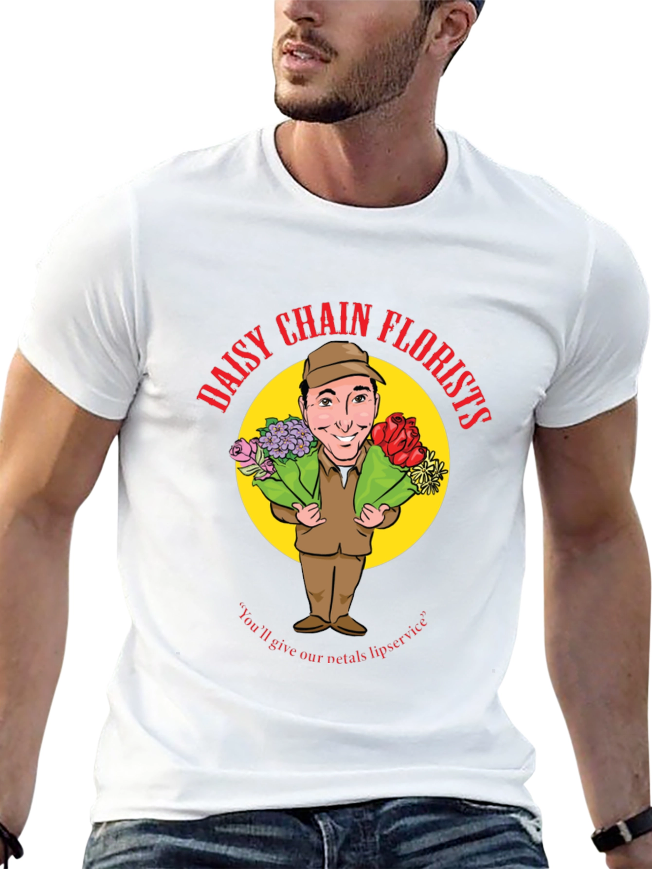 Daisy Chain Florists Black Graphic T-Shirt