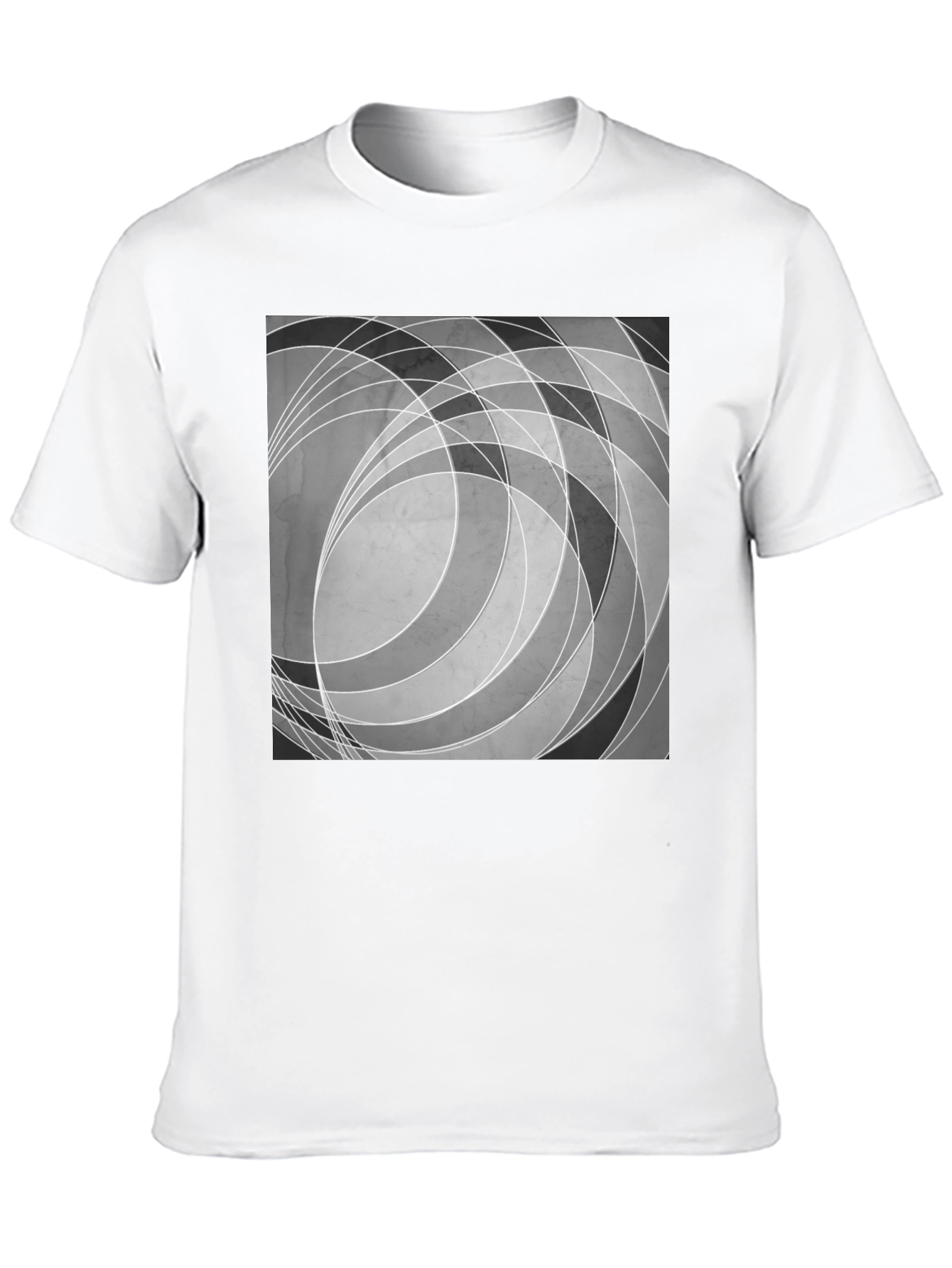 Abstract Circle Graphic Black T-Shirt
