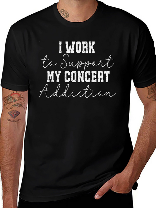 Concert Addiction Black Graphic Tee