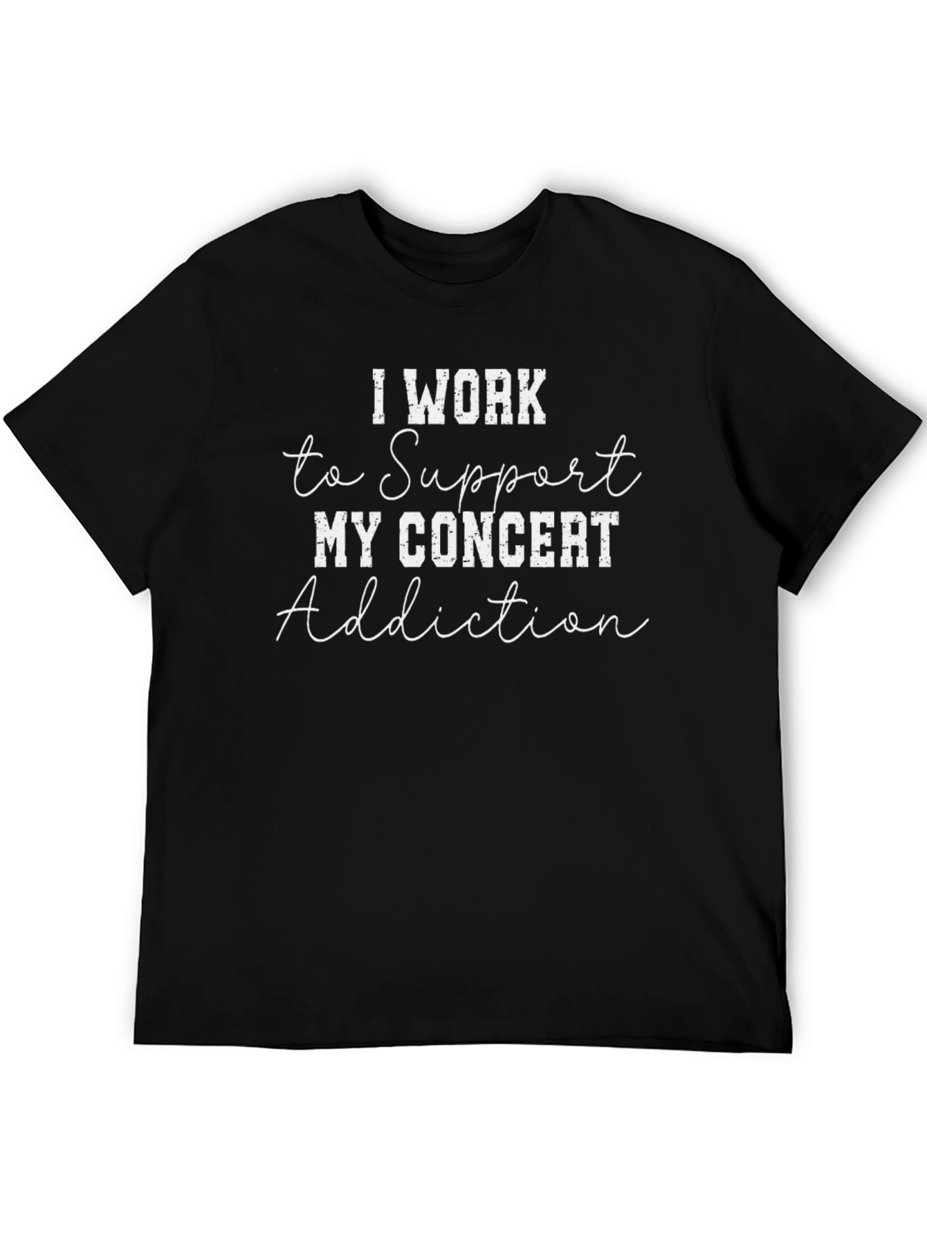 Concert Addiction Black Graphic Tee