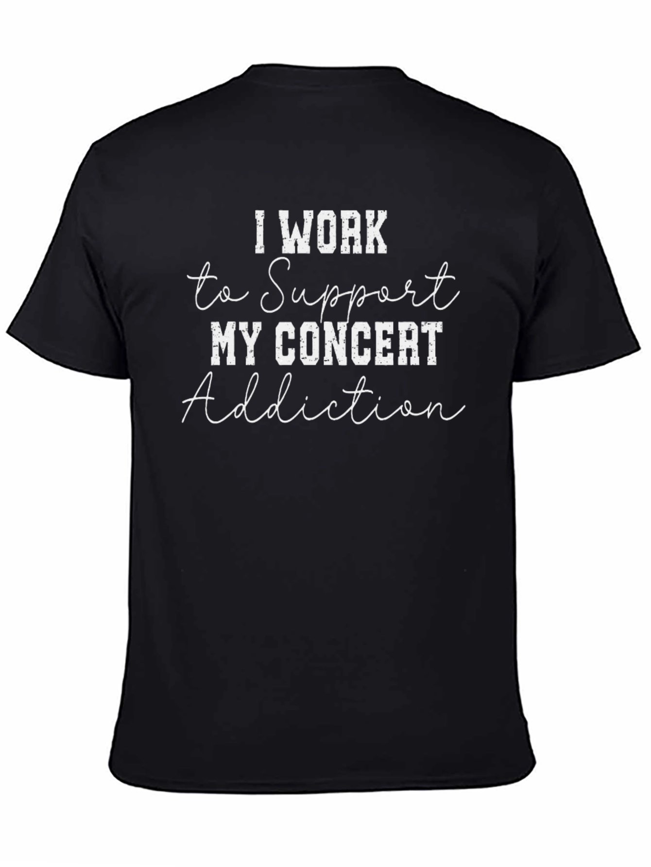 Concert Addiction Black Graphic Tee