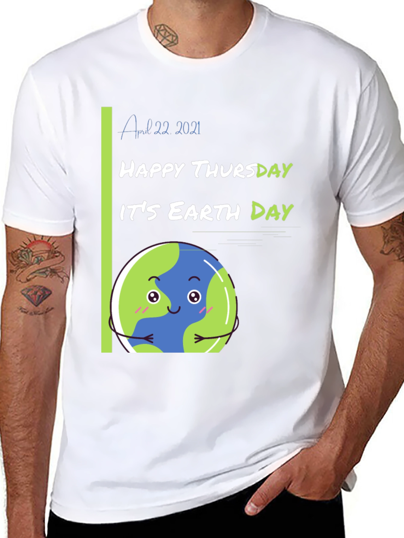 Earth Day Black T-Shirt - Happy Thursday