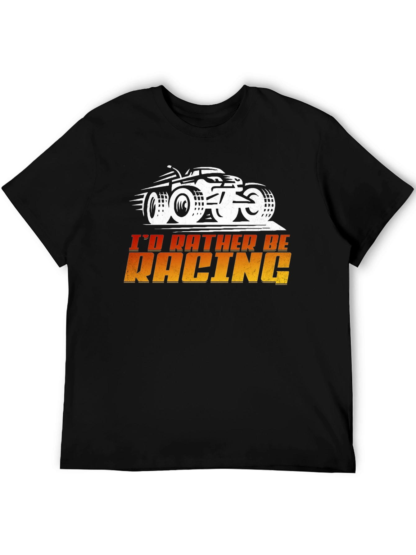 Id Rather Be Racing Black Graphic Tee