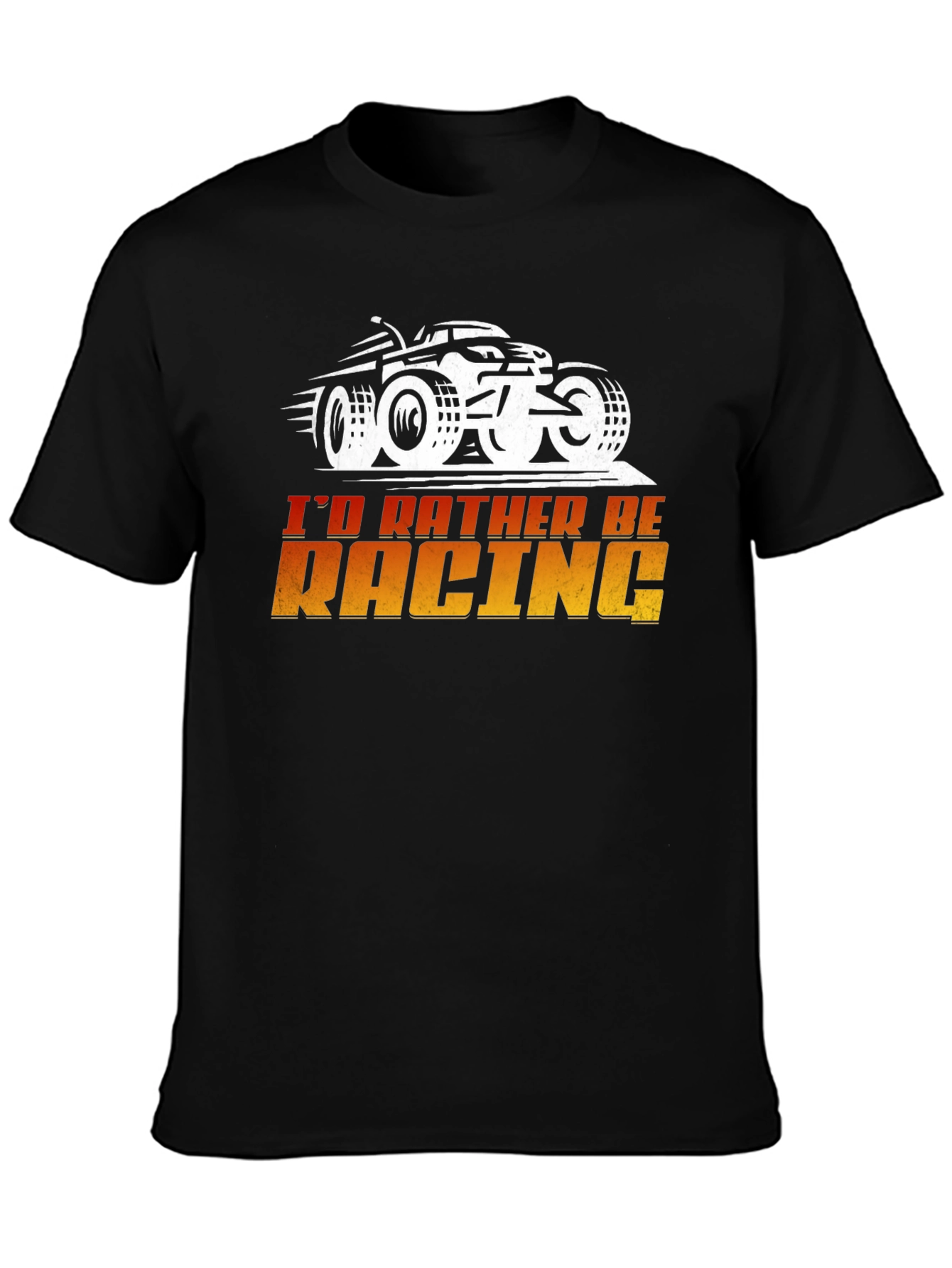 Id Rather Be Racing Black Graphic Tee