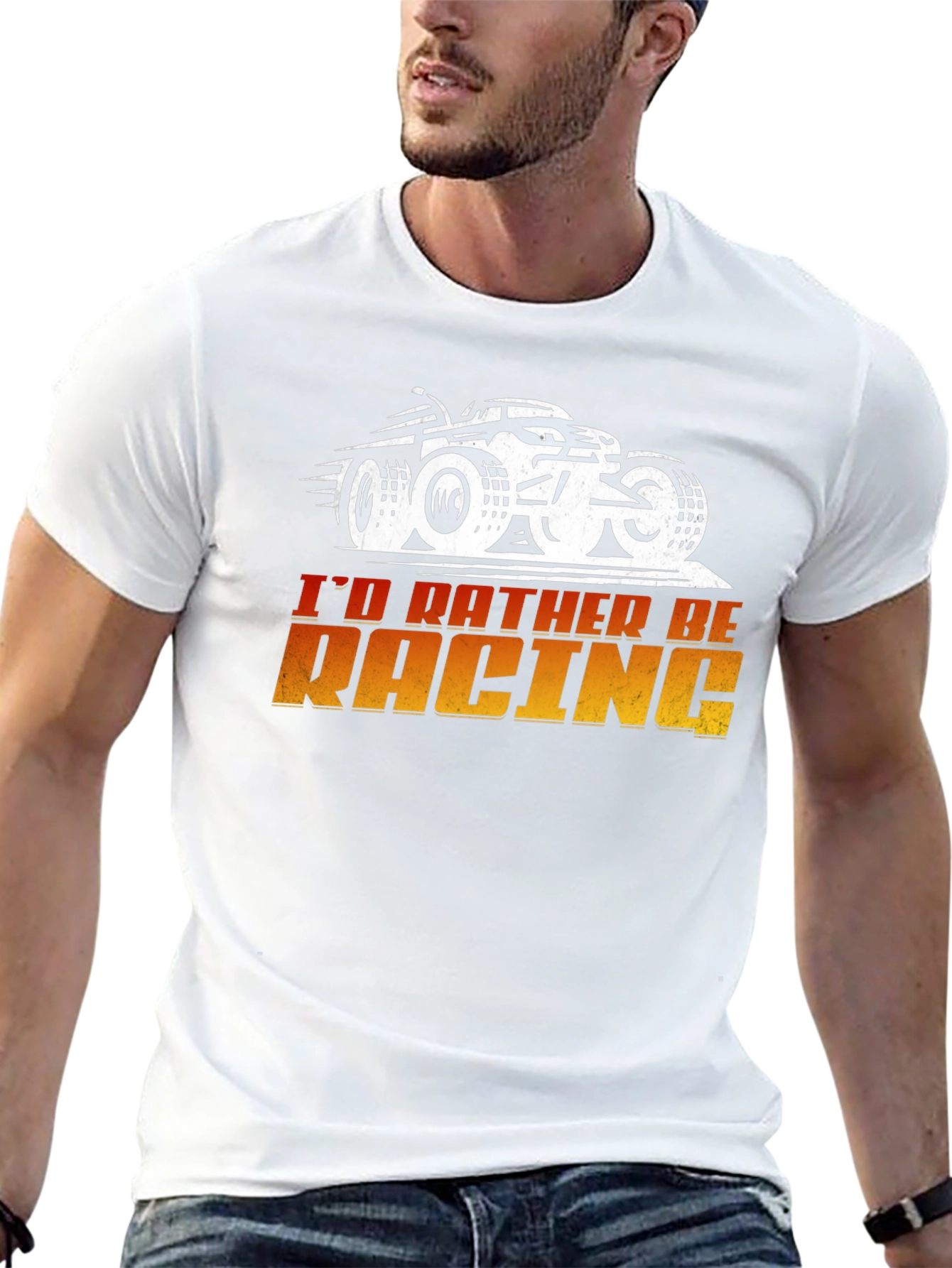 Id Rather Be Racing Black Graphic Tee