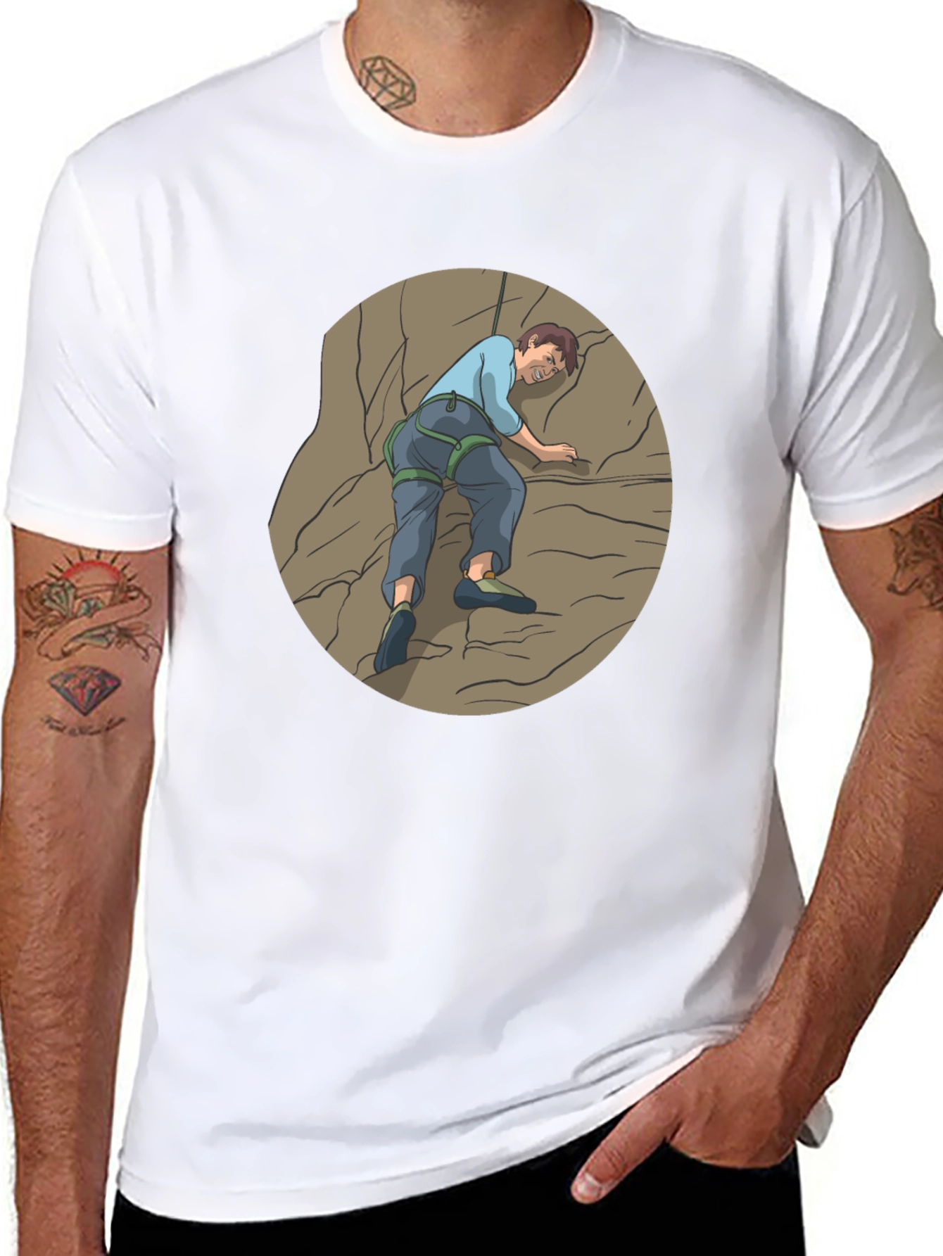 Rock Climbing Graphic Tee - Adventure Time!