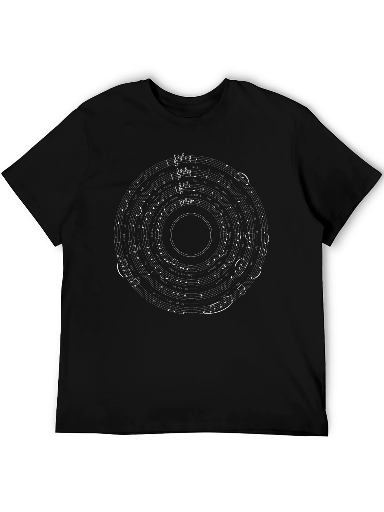 Musical Notes Black T-Shirt