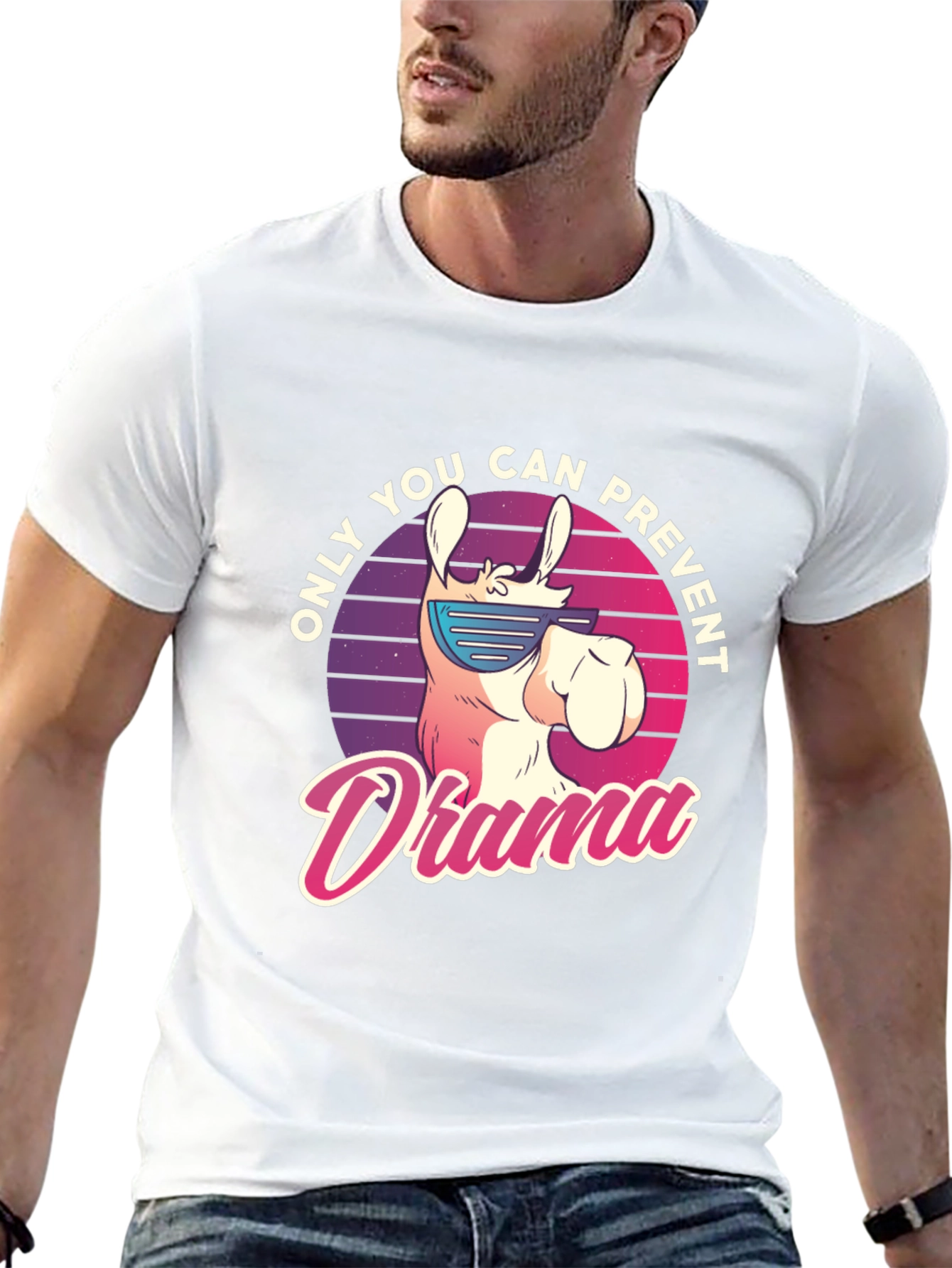 Llama Drama Prevention T-Shirt - Cool Animal Tee