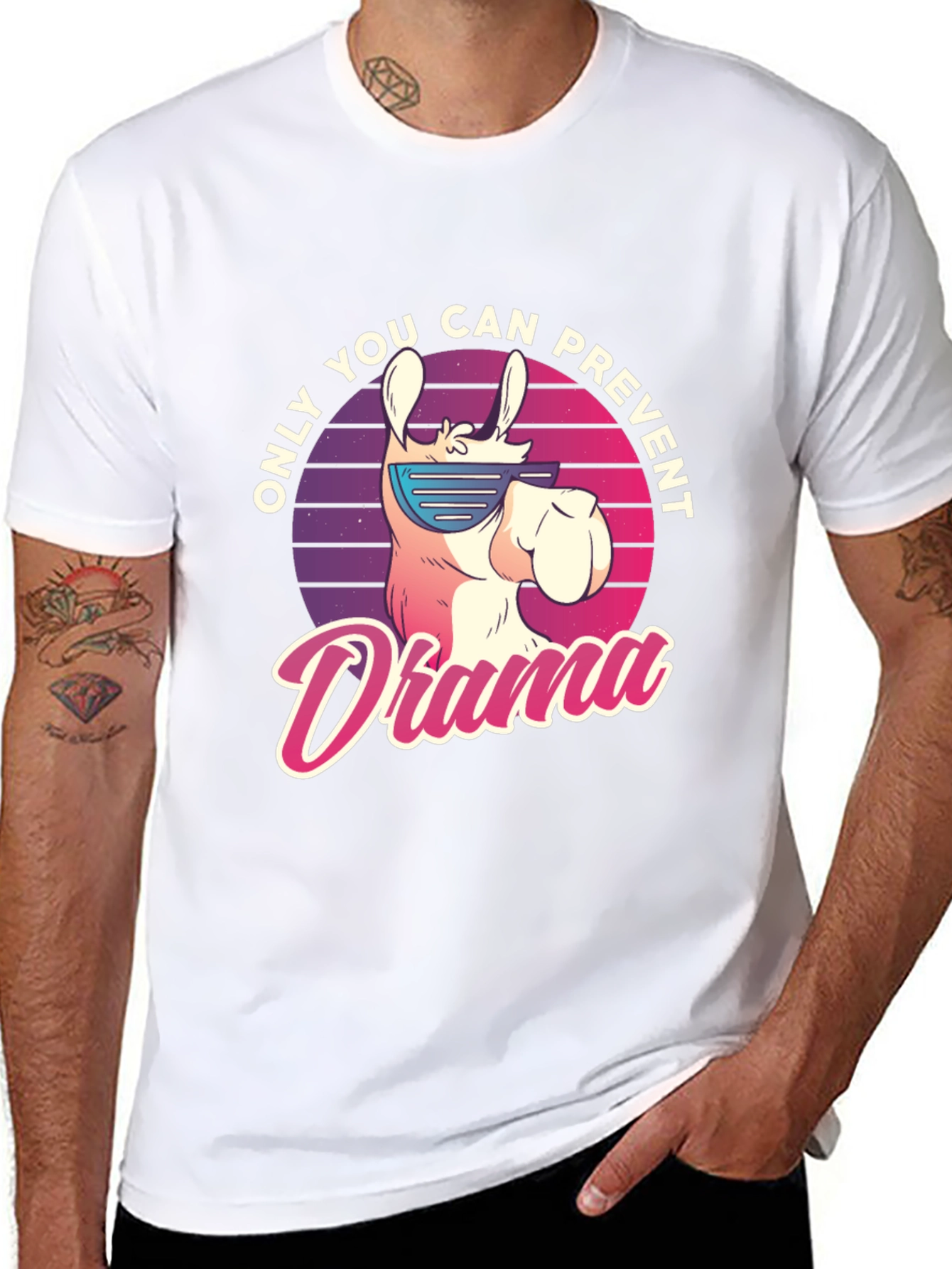 Llama Drama Prevention T-Shirt - Cool Animal Tee