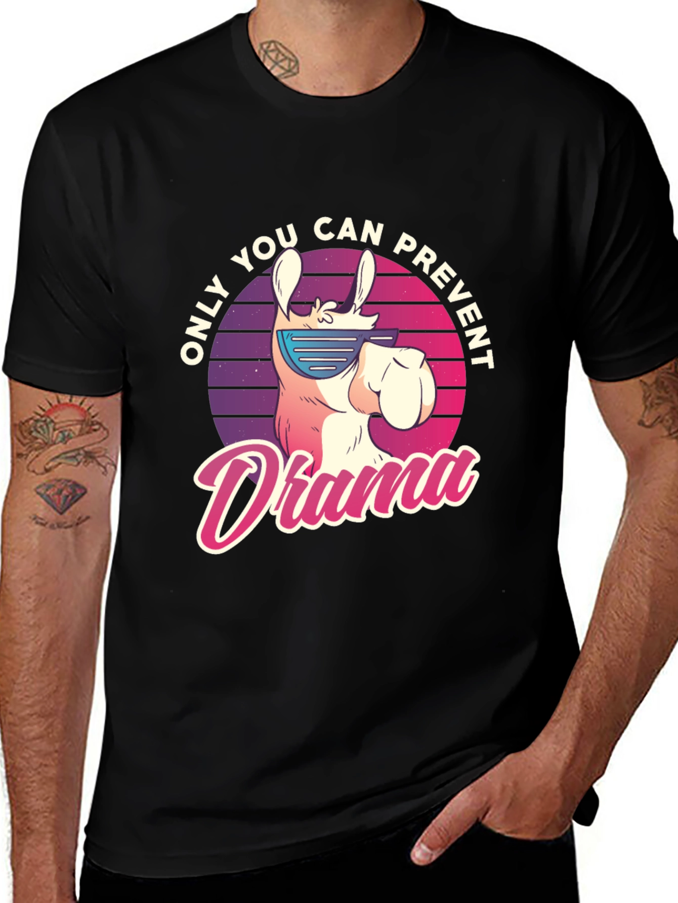Llama Drama Prevention T-Shirt - Cool Animal Tee