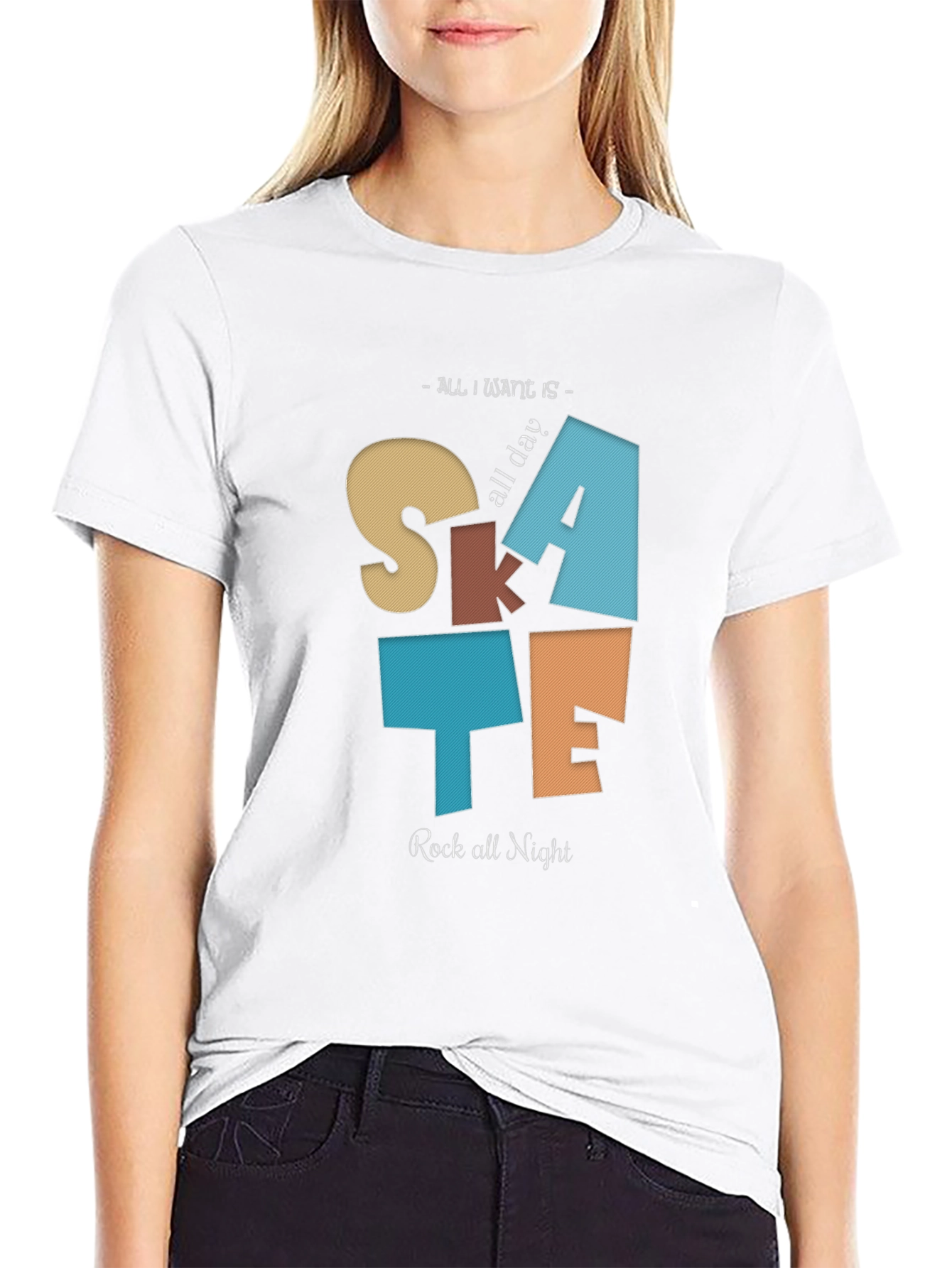 Skate All Day & Rock All Night Graphic T-Shirt