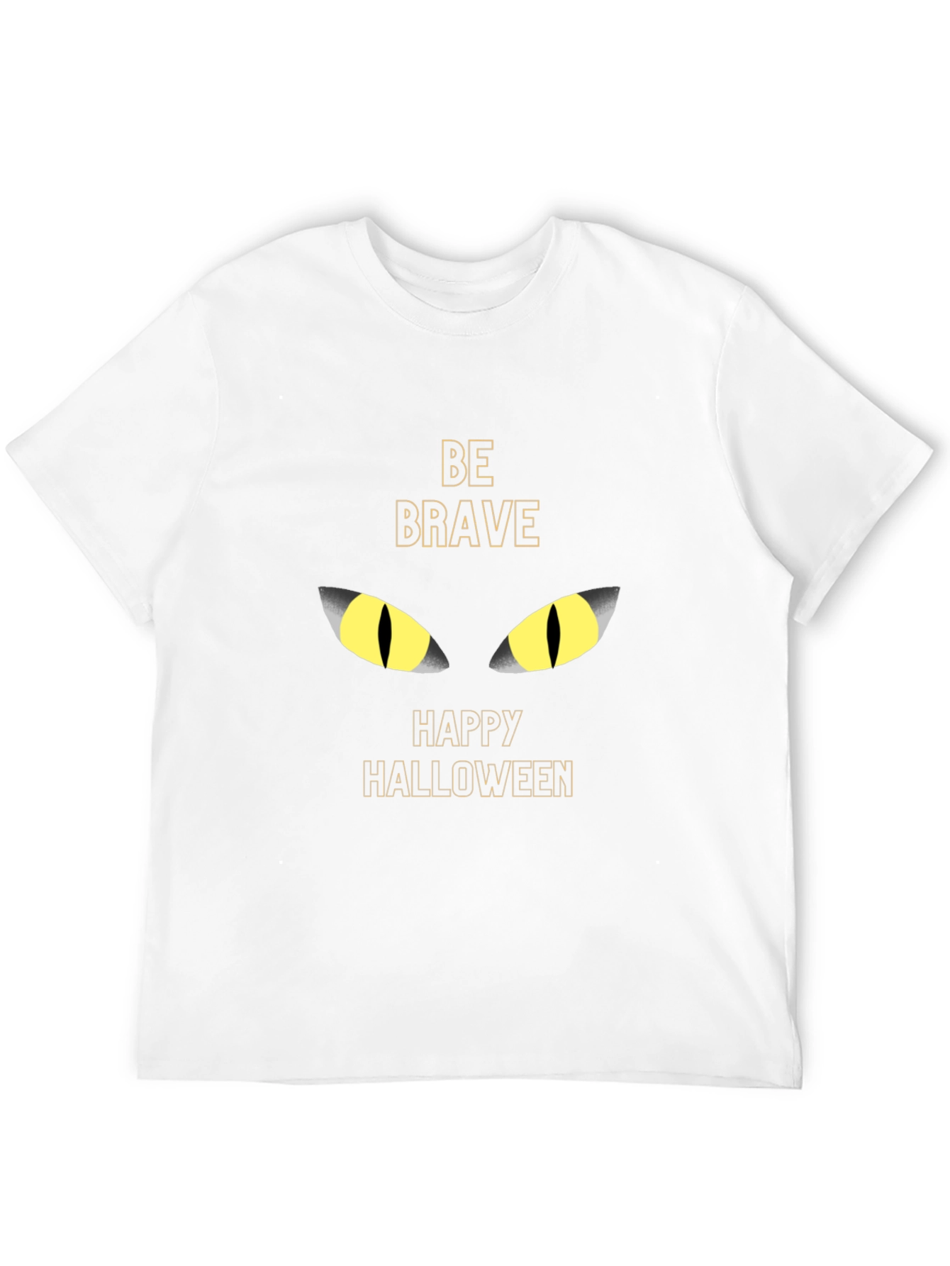 Be Brave Halloween Black Cat Eyes T-Shirt