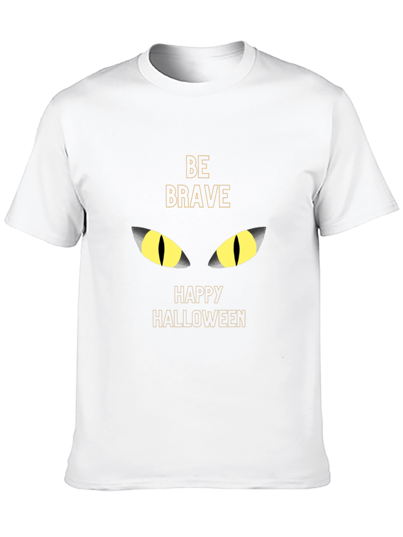 Be Brave Halloween Black Cat Eyes T-Shirt