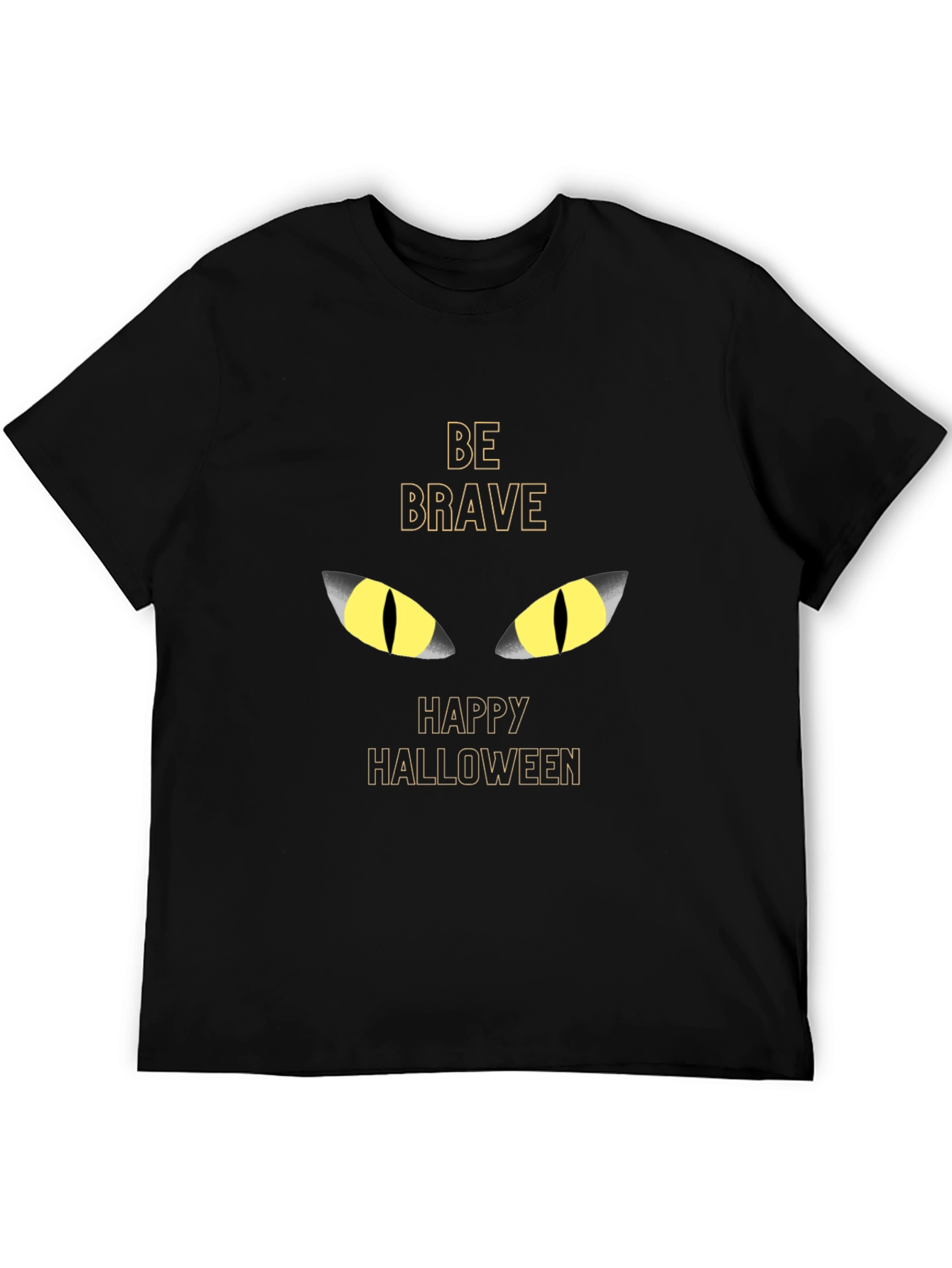 Be Brave Halloween Black Cat Eyes T-Shirt
