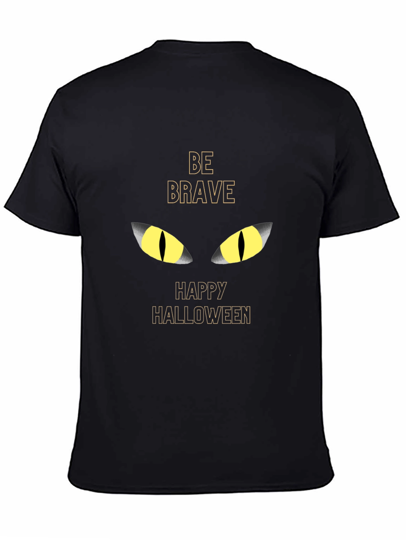 Be Brave Halloween Black Cat Eyes T-Shirt