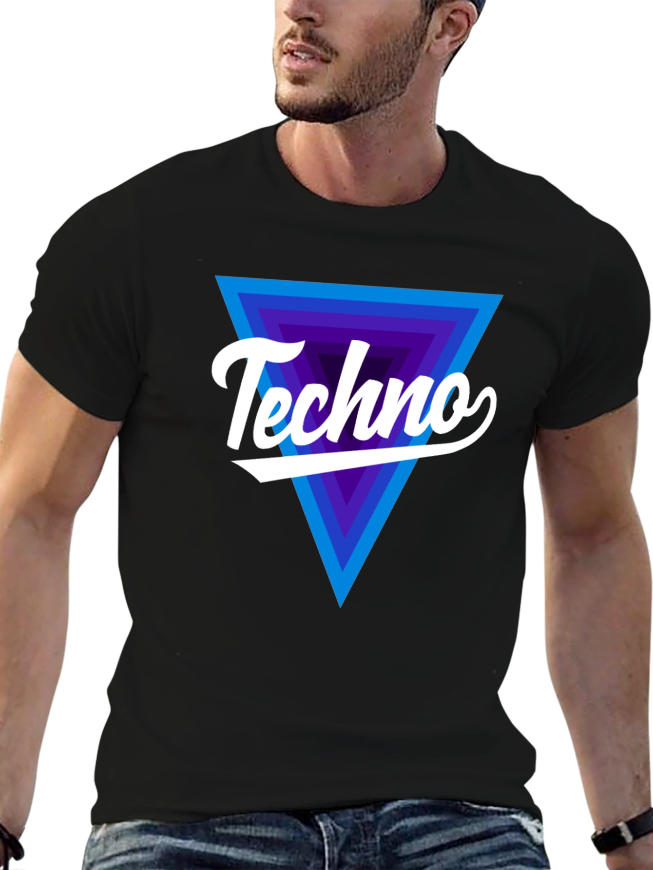 Techno Retro Triangle T-Shirt - EDM Rave Music Tee