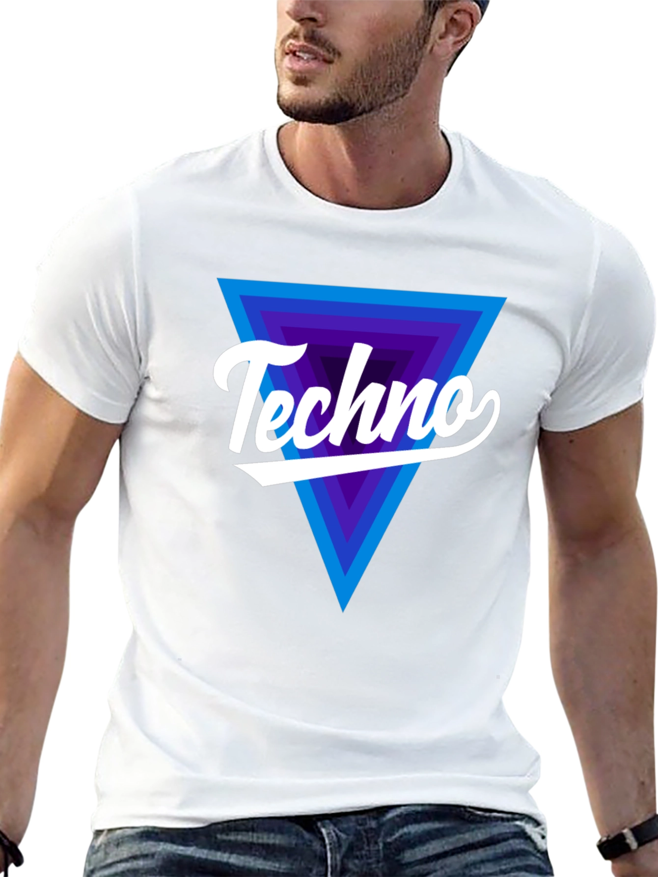 Techno Retro Triangle T-Shirt - EDM Rave Music Tee