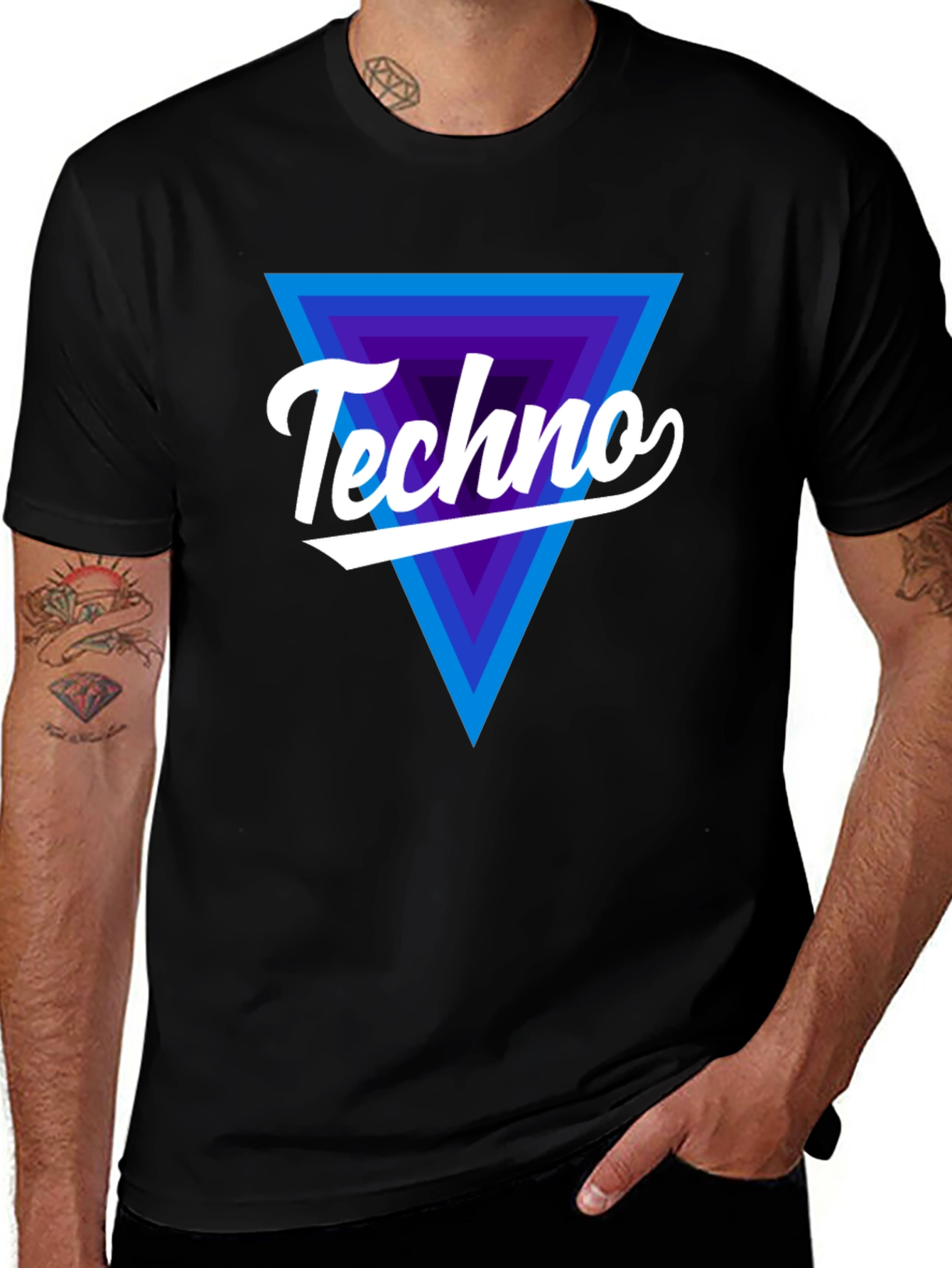 Techno Retro Triangle T-Shirt - EDM Rave Music Tee