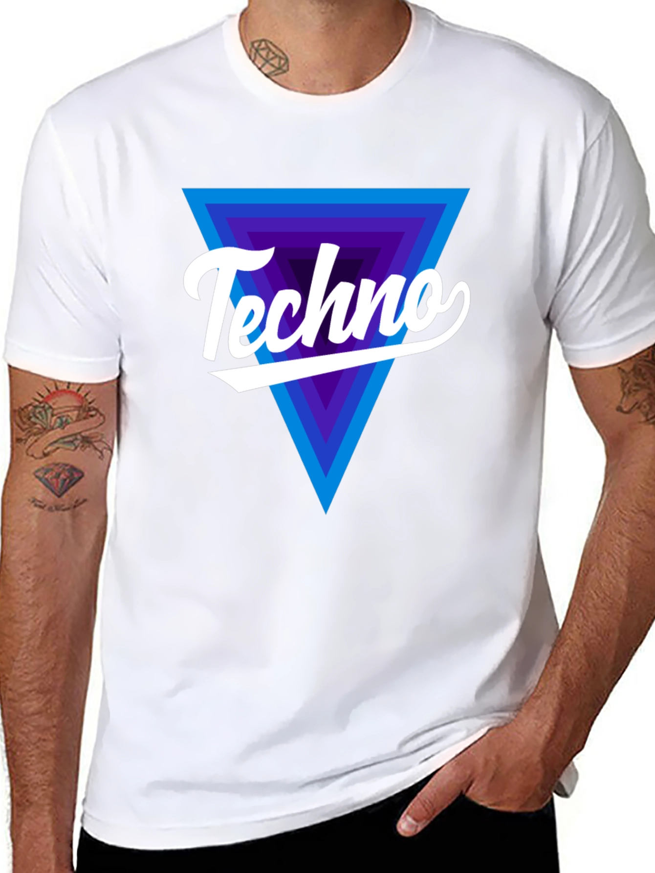Techno Retro Triangle T-Shirt - EDM Rave Music Tee