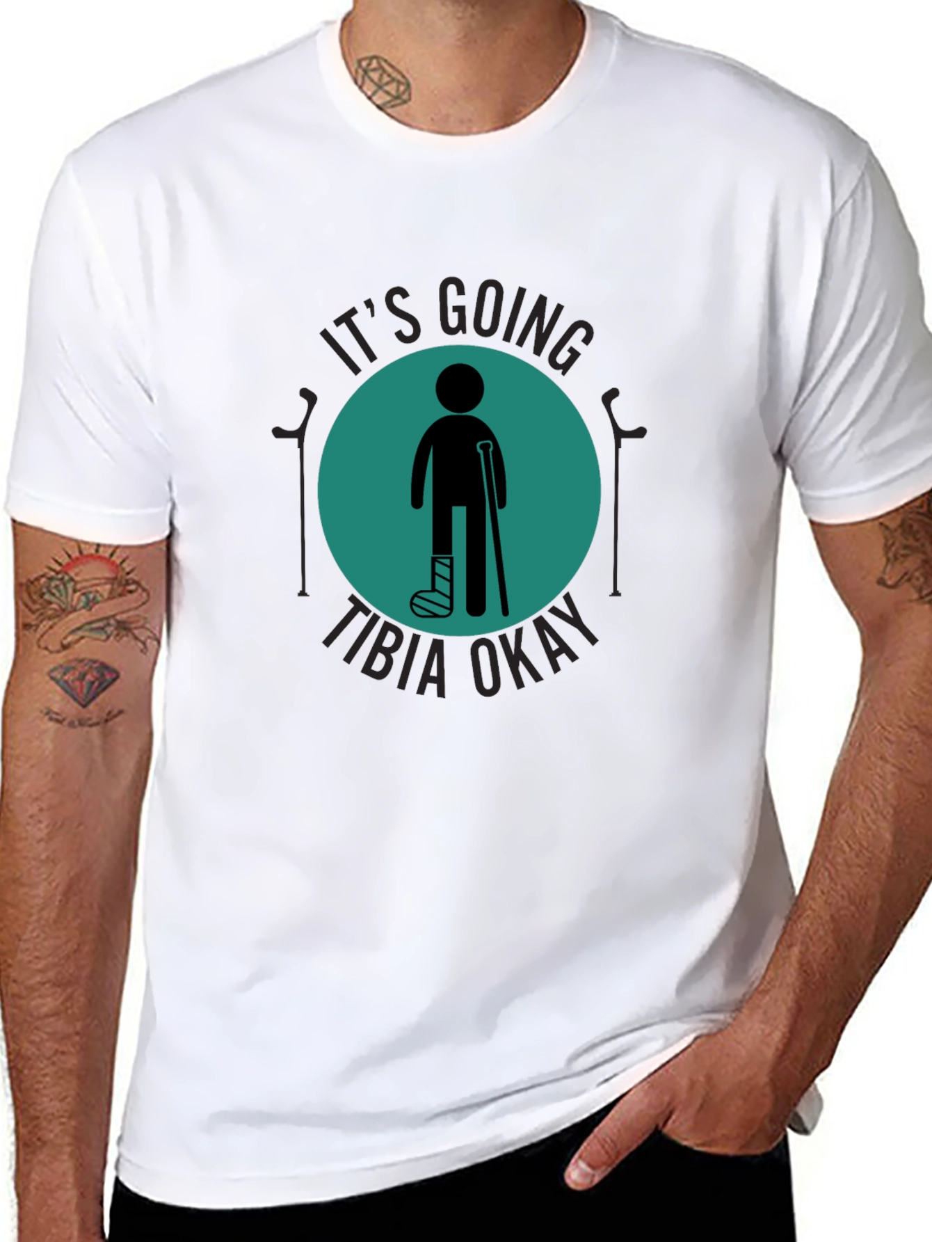 Funny Tibia Okay Broken Leg T-Shirt