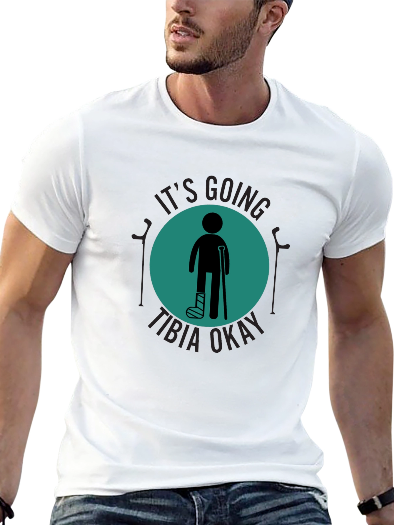 Funny Tibia Okay Broken Leg T-Shirt