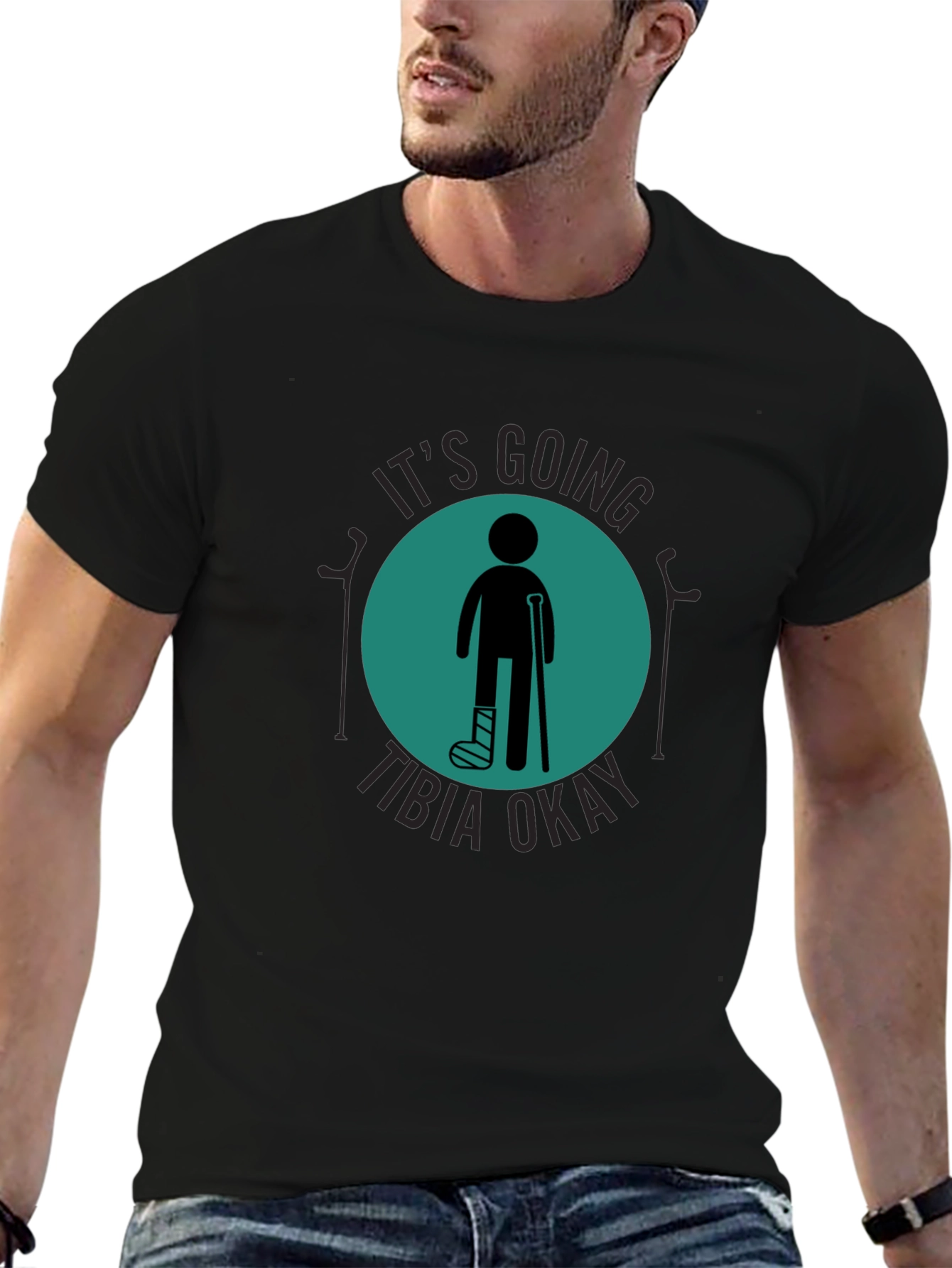 Funny Tibia Okay Broken Leg T-Shirt