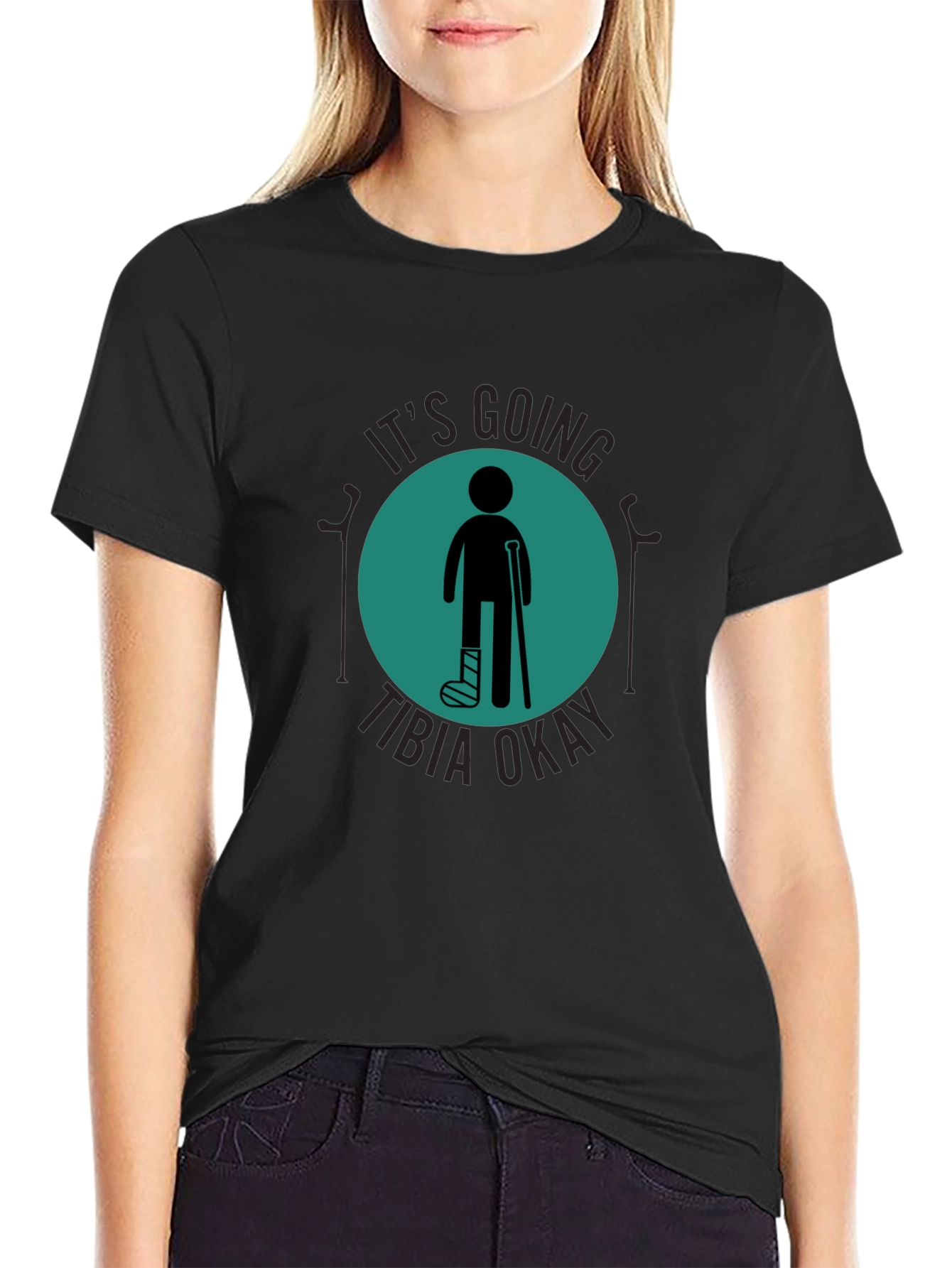 Funny Tibia Okay Broken Leg T-Shirt