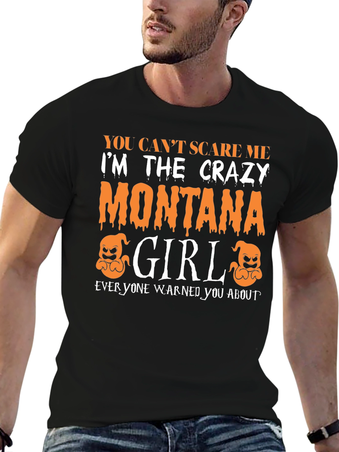 Crazy Montana Girl Halloween T-Shirt