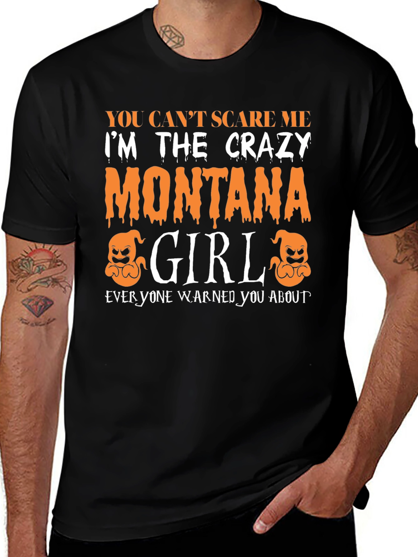 Crazy Montana Girl Halloween T-Shirt