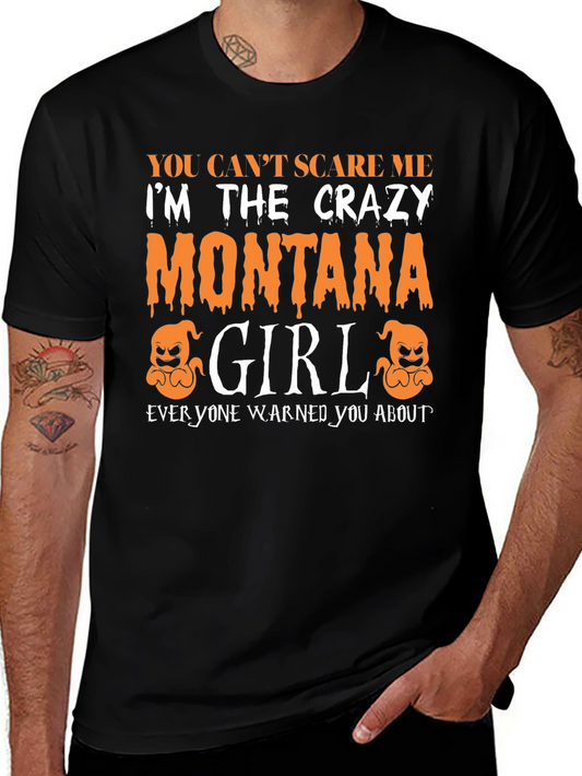 Crazy Montana Girl Halloween T-Shirt