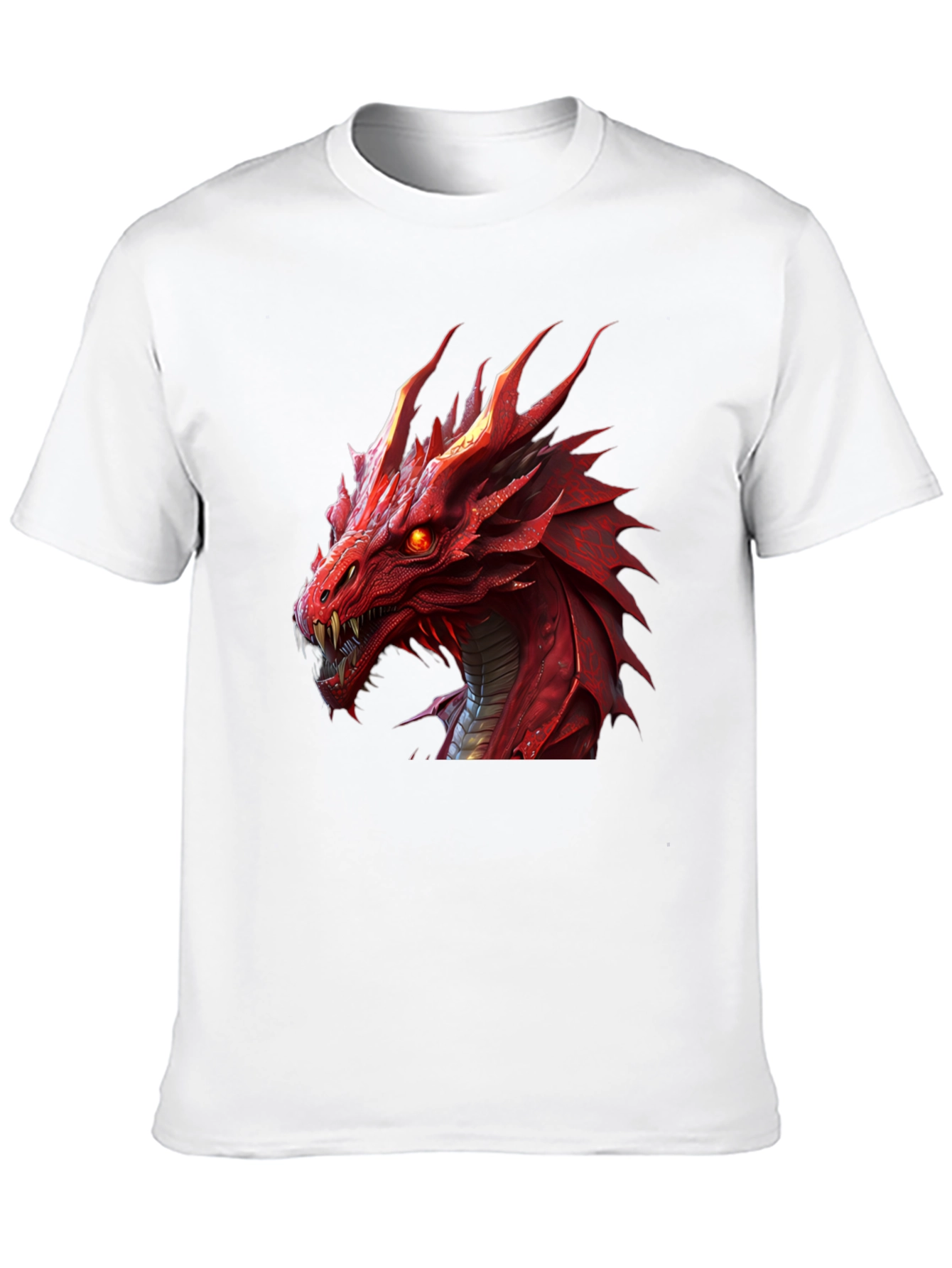 Dragon Graphic Tee - Fierce Red Dragon Design