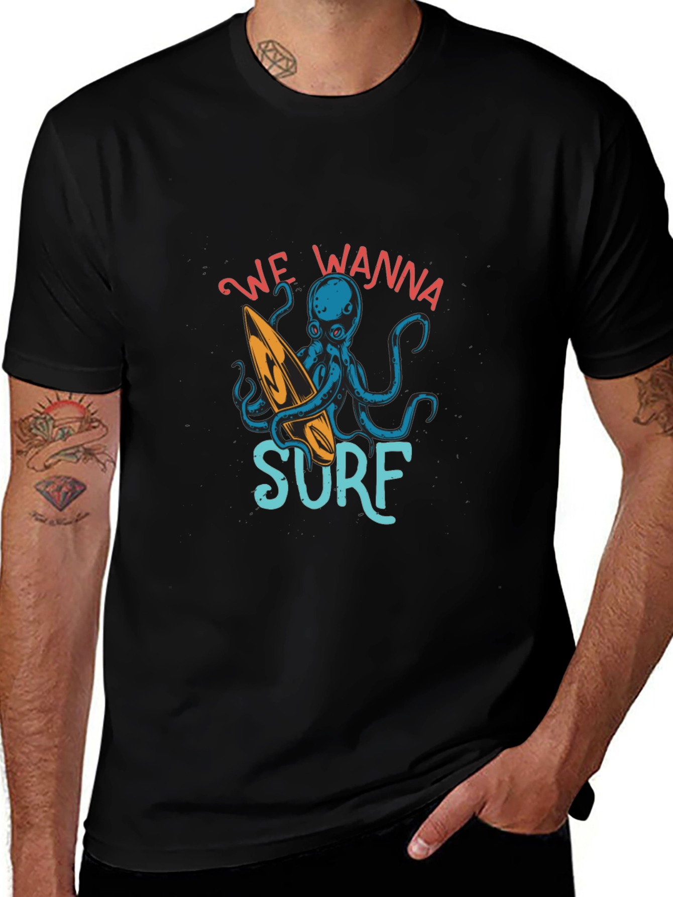 Octopus Surfer Graphic Tee - Wanna Surf