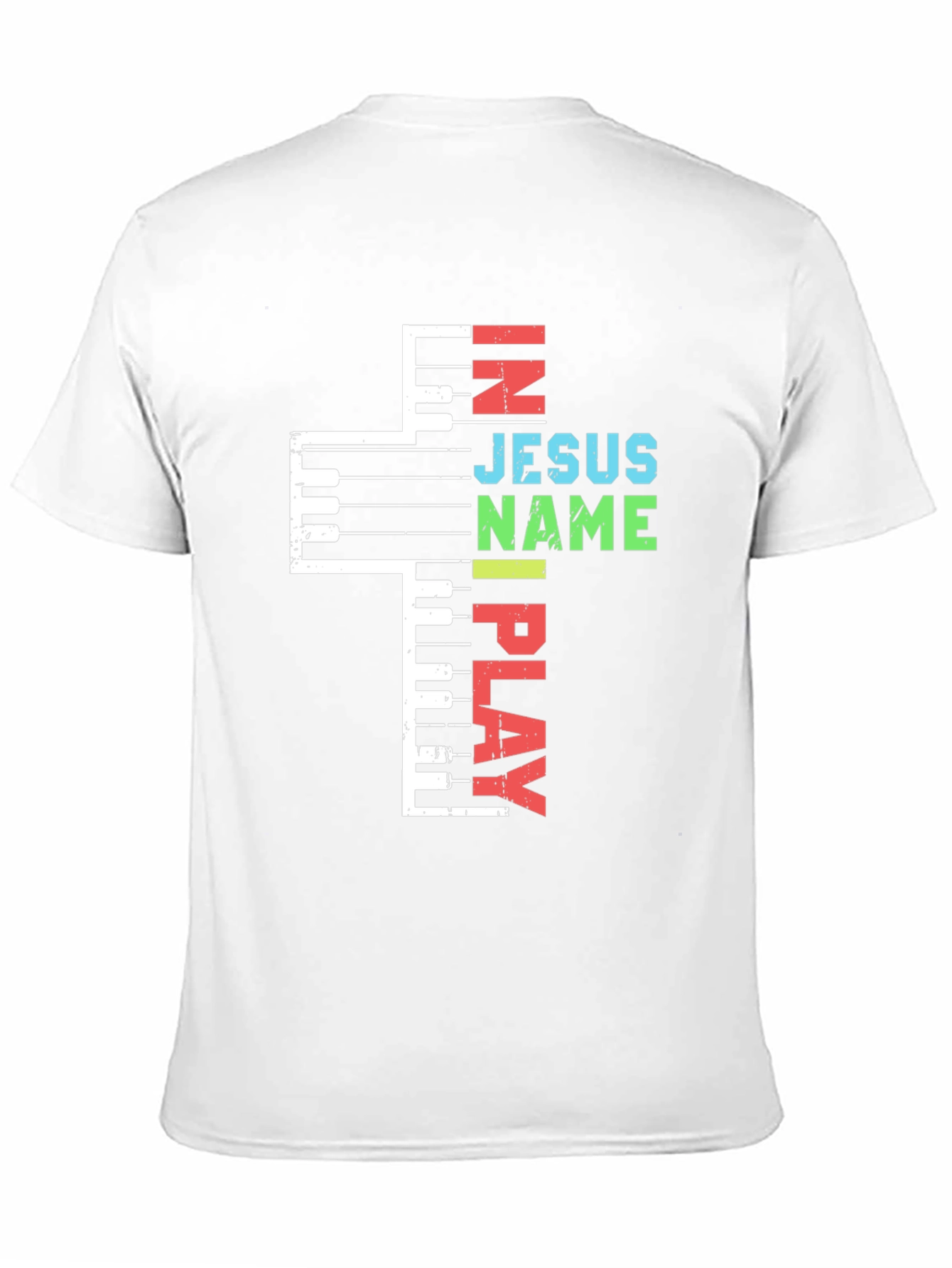 In Jesus Name I Play Piano Christian T-Shirt
