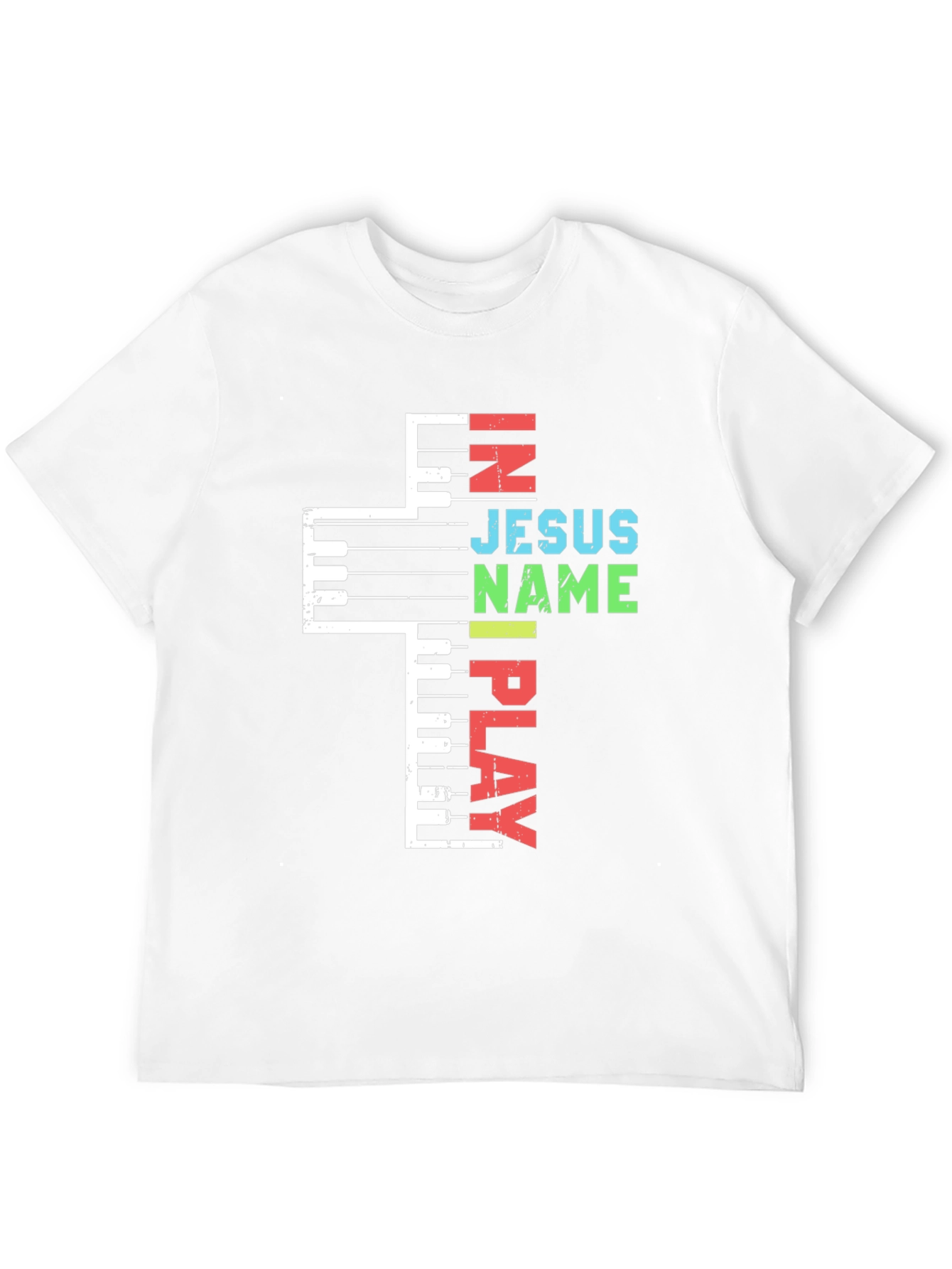 In Jesus Name I Play Piano Christian T-Shirt