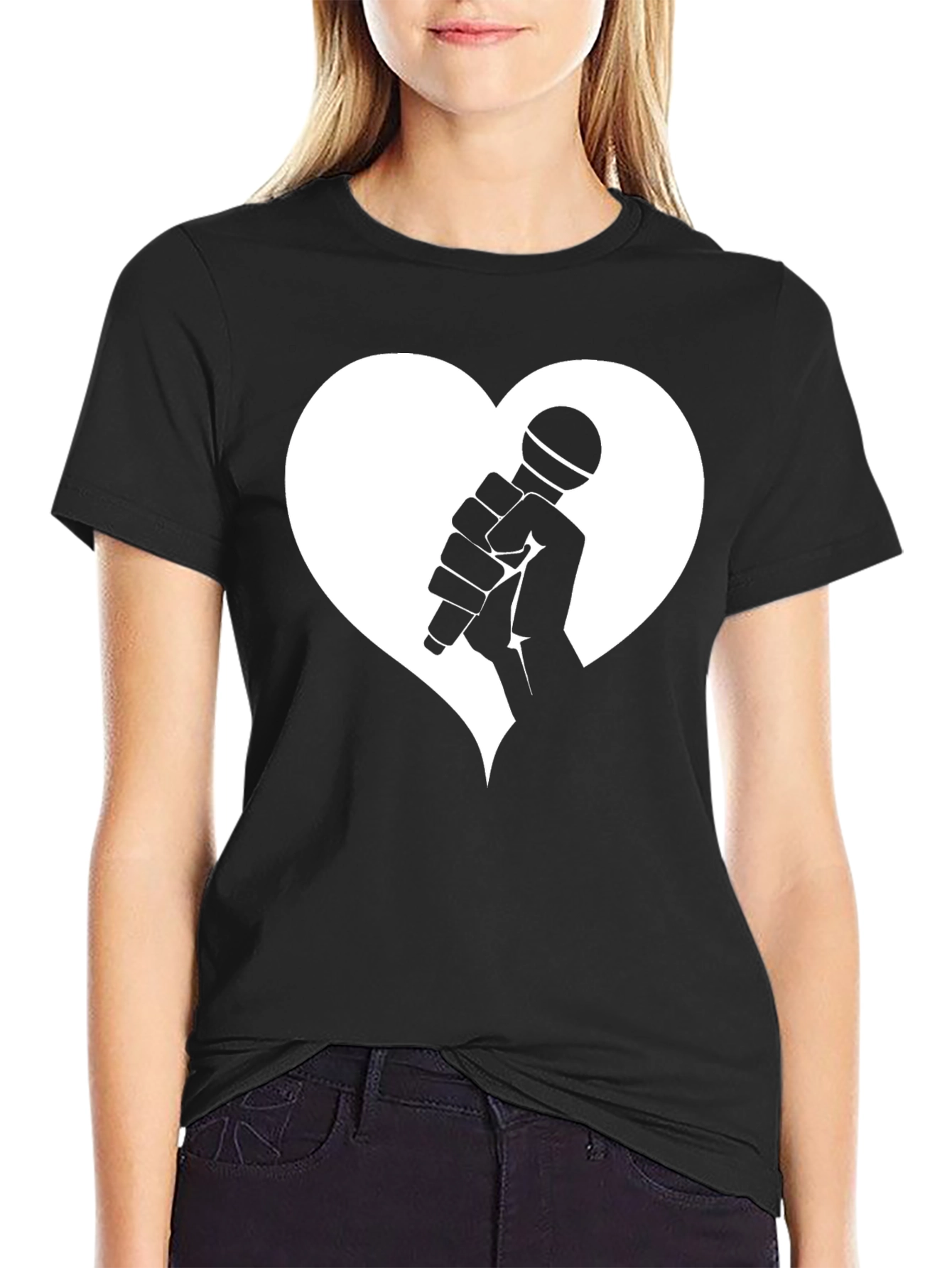Heart & Mic Graphic T-Shirt