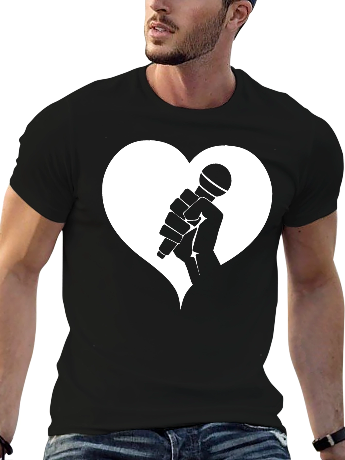 Heart & Mic Graphic T-Shirt