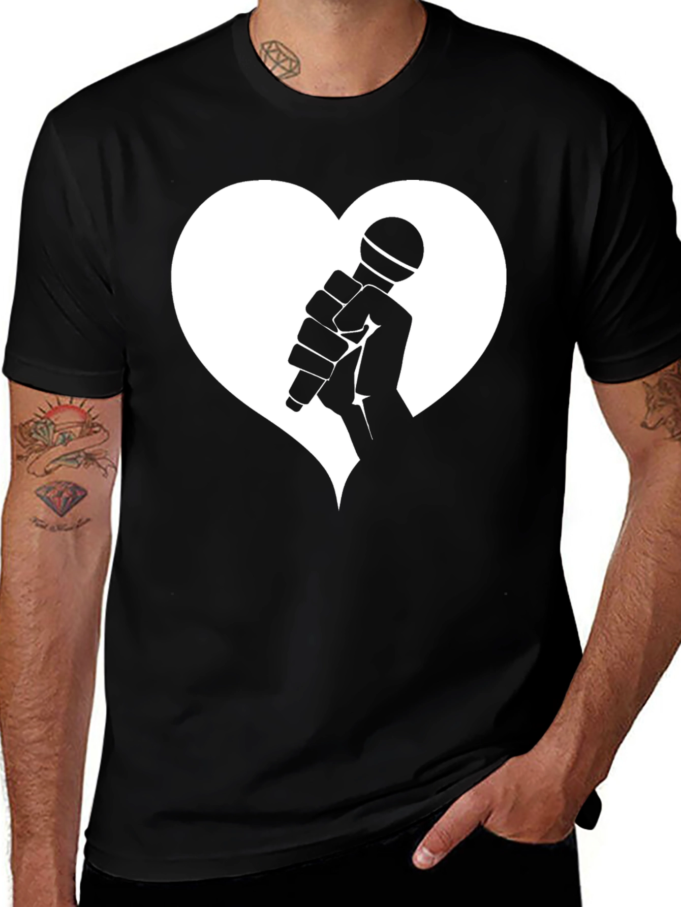 Heart & Mic Graphic T-Shirt