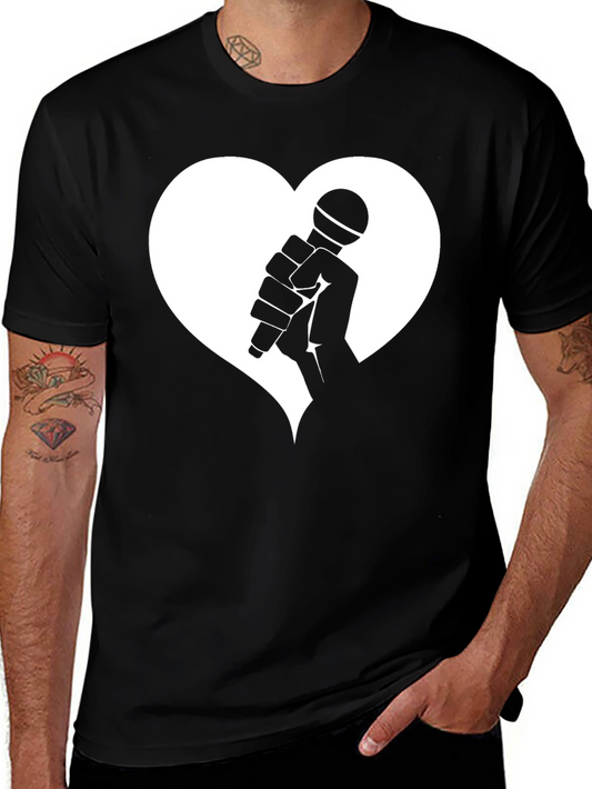 Heart & Mic Graphic T-Shirt