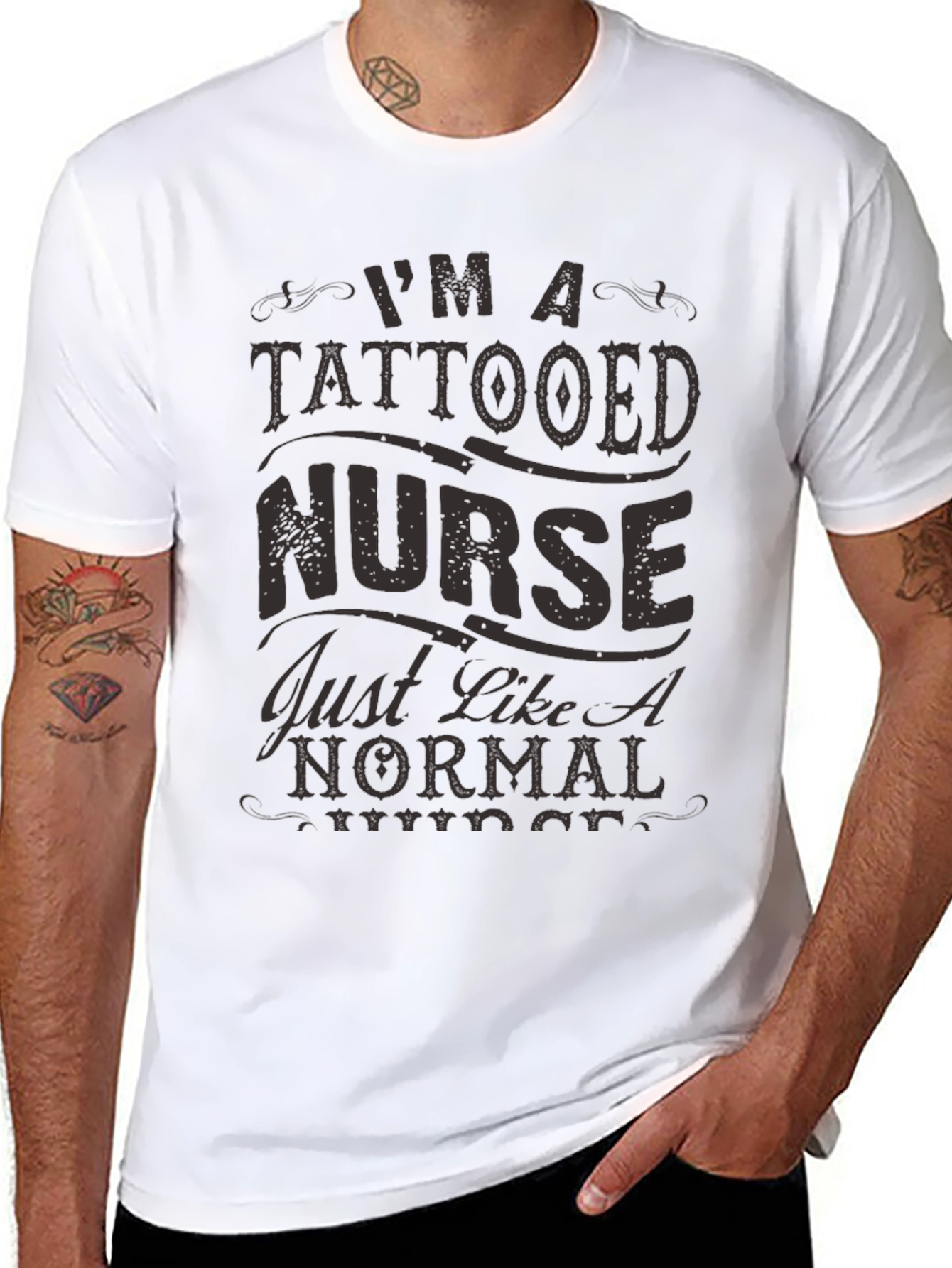 Tattooed Nurse Graphic T-Shirt
