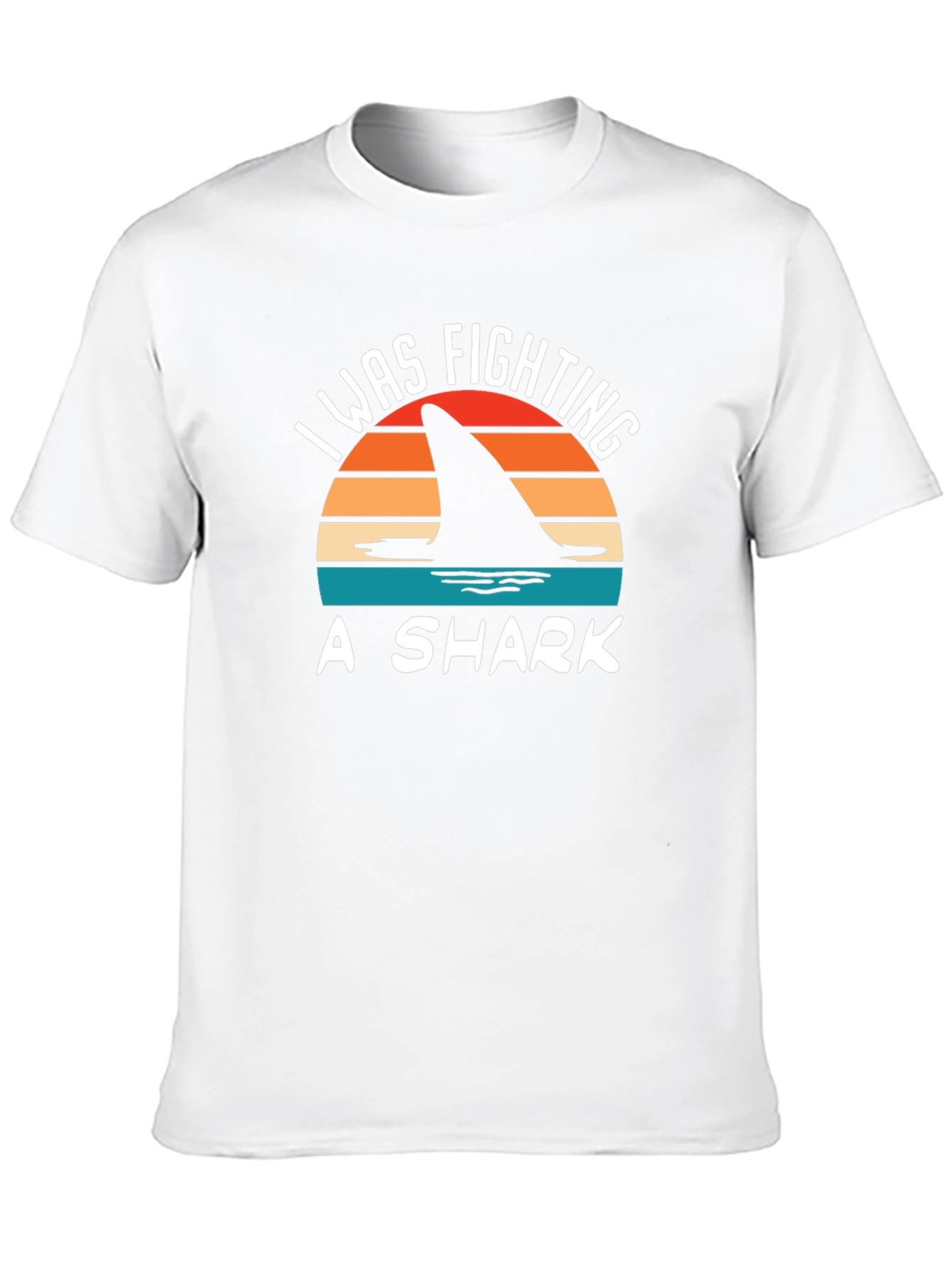 I Was Fighting A Shark T-Shirt - Novelty Tee
