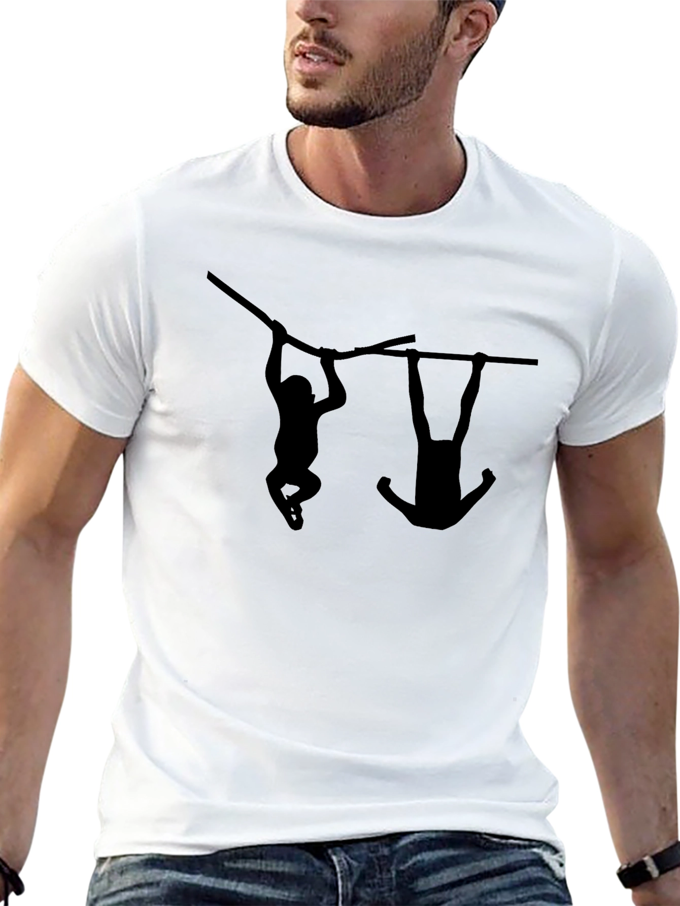 Monkeying Around Graphic Tee - Black