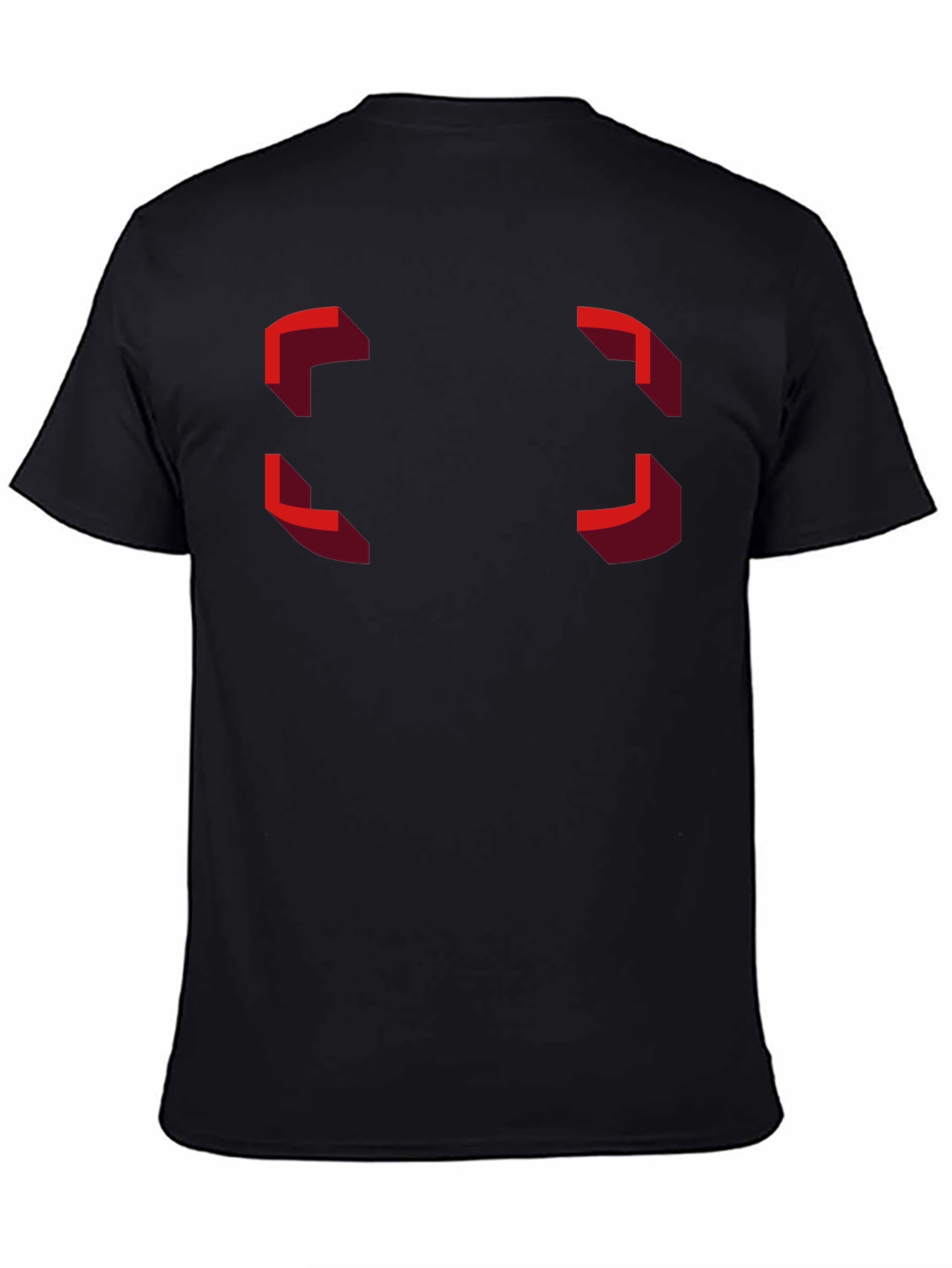 Modern Geometric Design Black T-Shirt