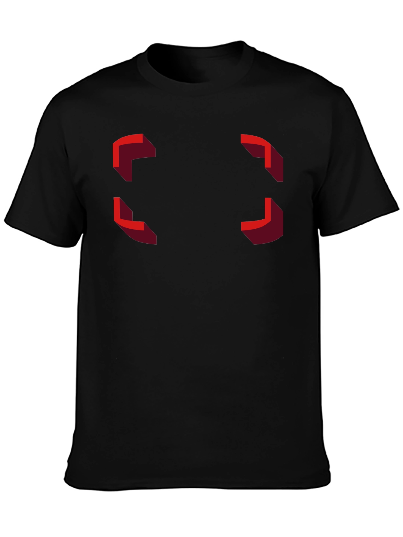 Modern Geometric Design Black T-Shirt