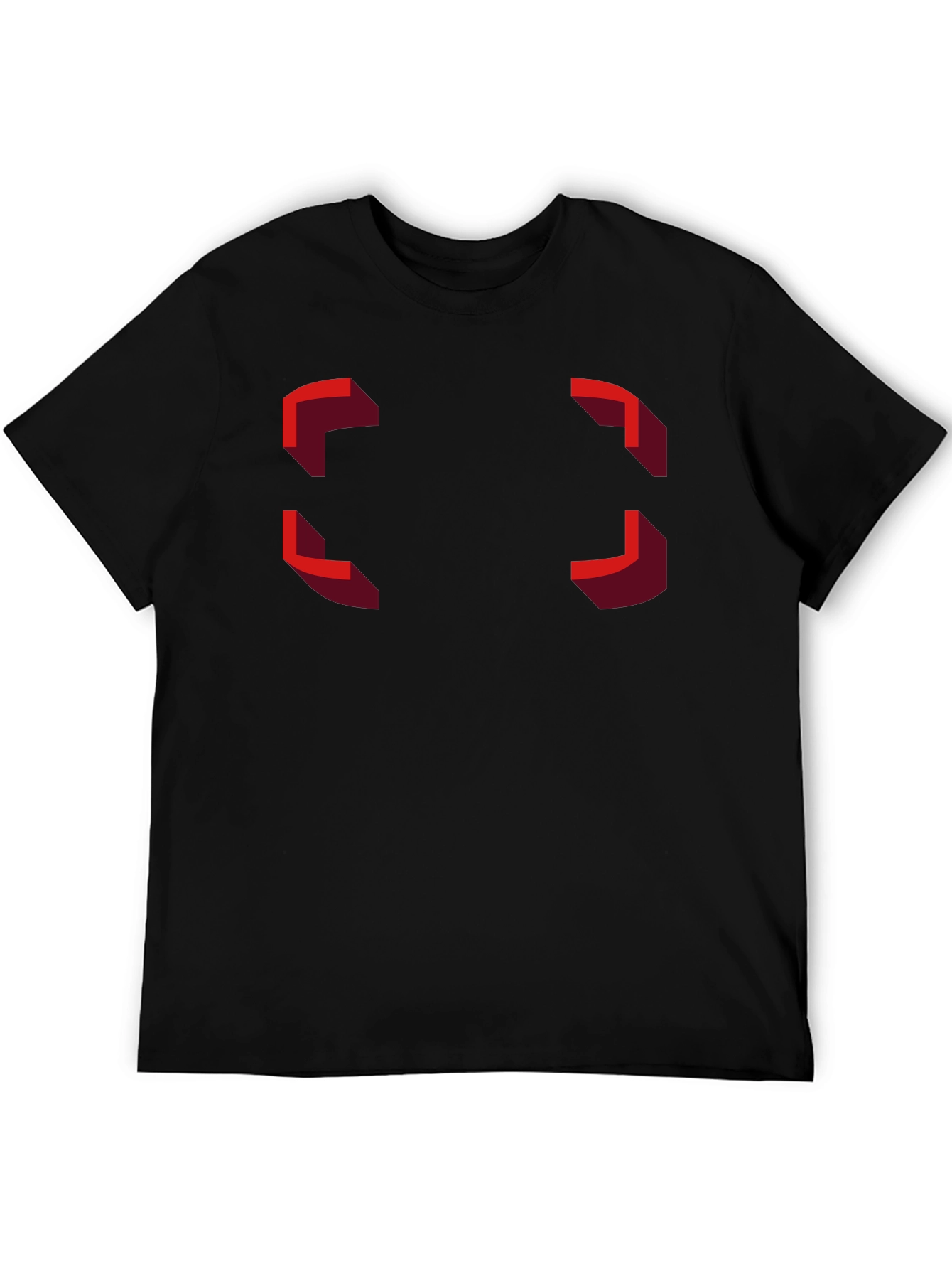 Modern Geometric Design Black T-Shirt