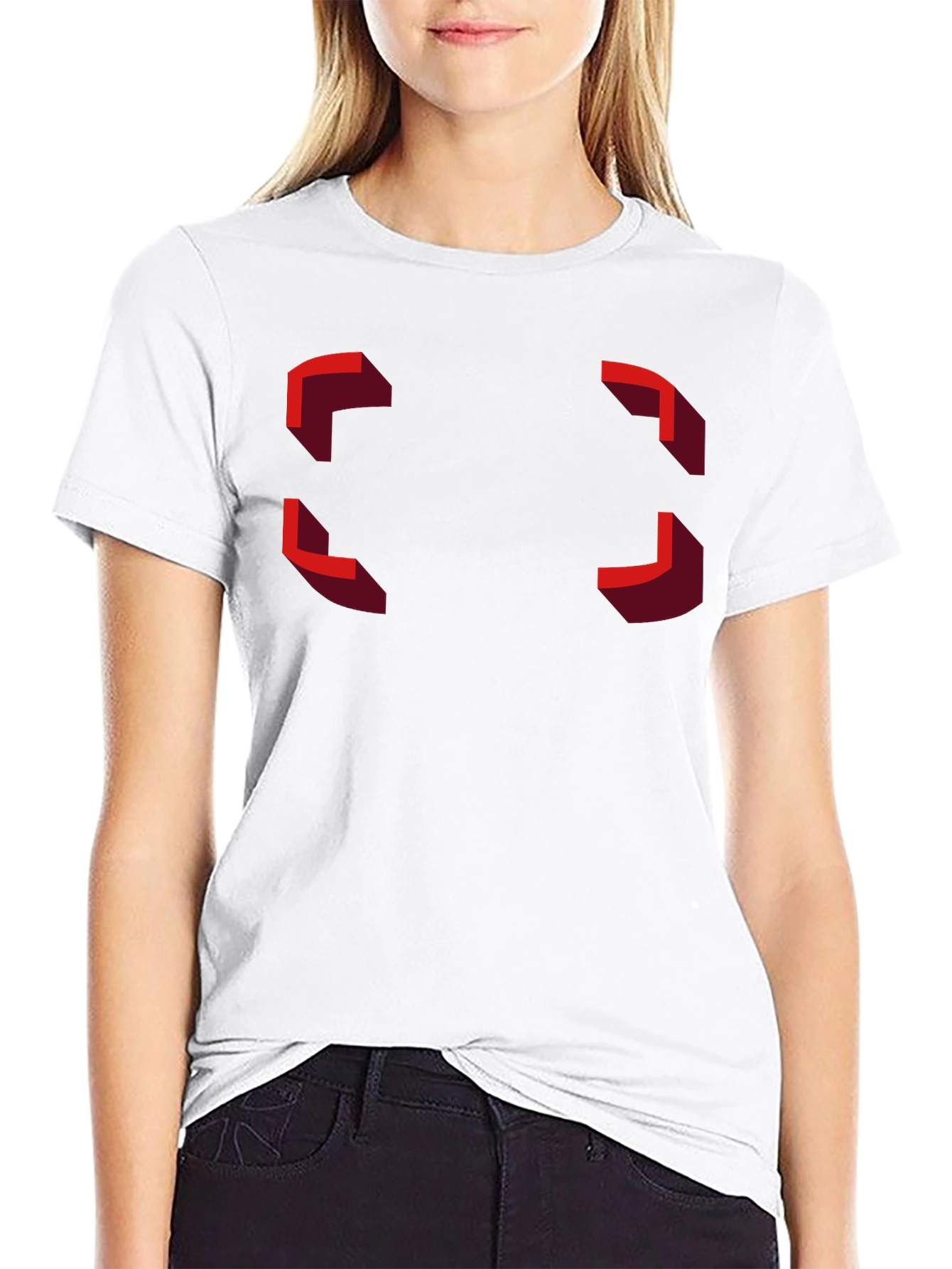 Modern Geometric Design Black T-Shirt